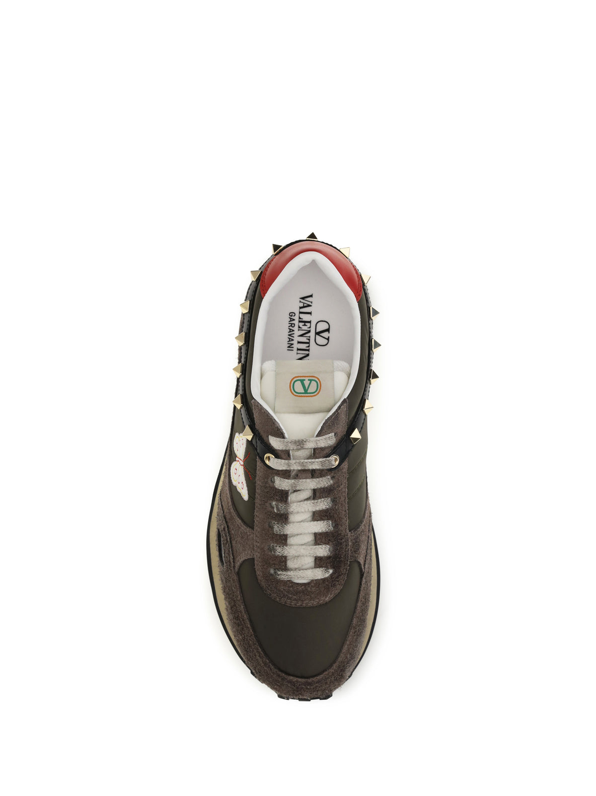 Valentino Garavani Stud Up Low-Top Sneakers - Mud Beige/D.Olive/Bi-C.Re/C.Red/Ne/Pumpk