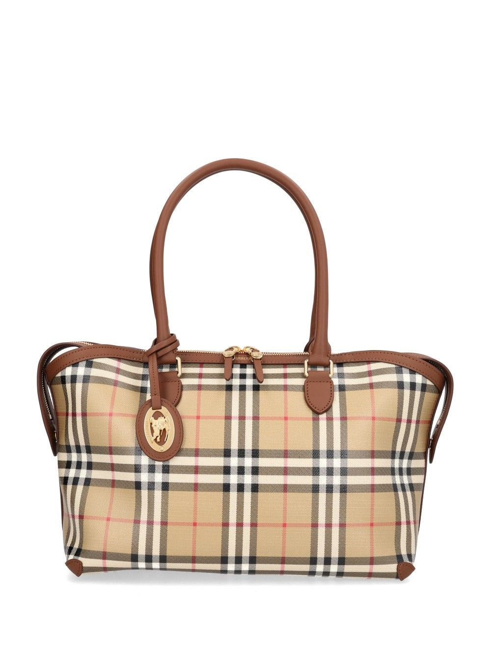 Burberry Small Tote "Check" - Beige