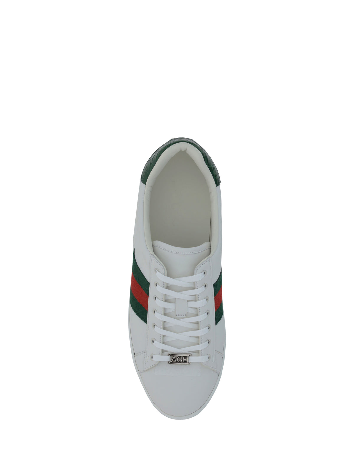 Gucci Leather Sneakers - Gr.Whi/Vrv/Green Ace