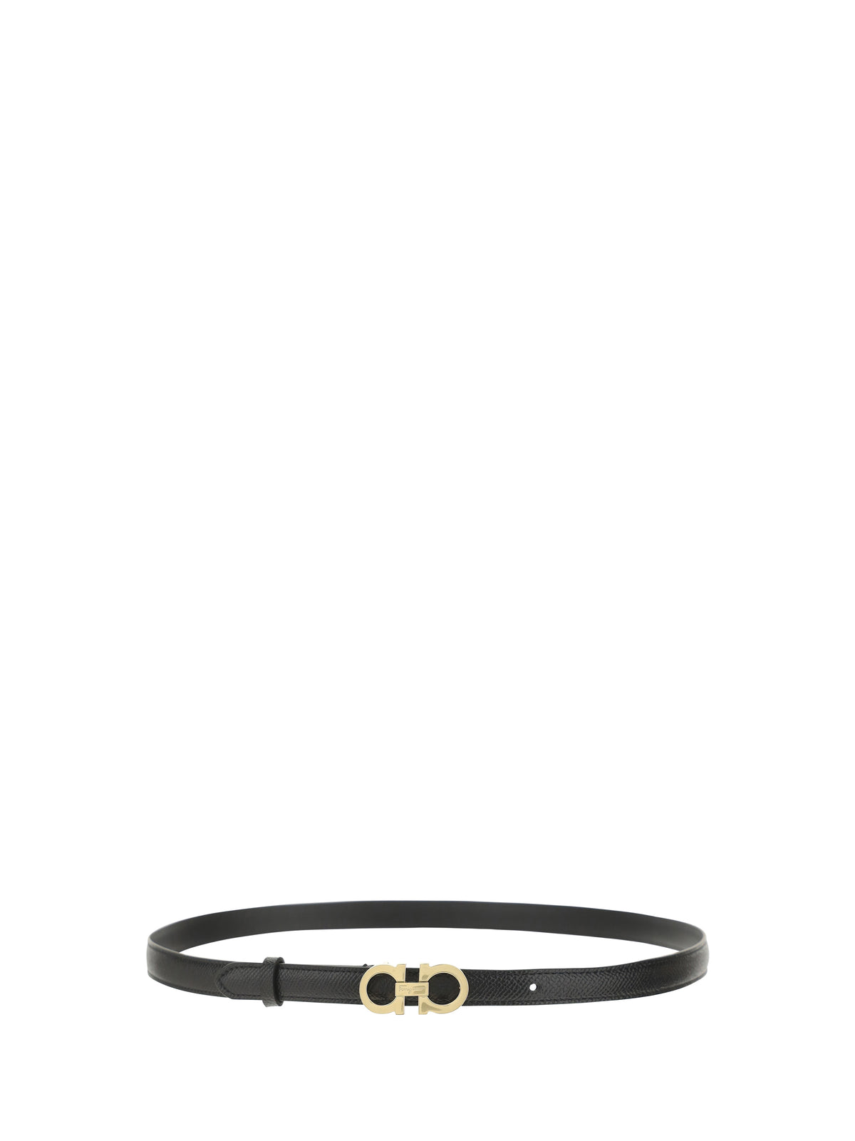 Ferragamo Leather Belt - Grey Bicoloured Black