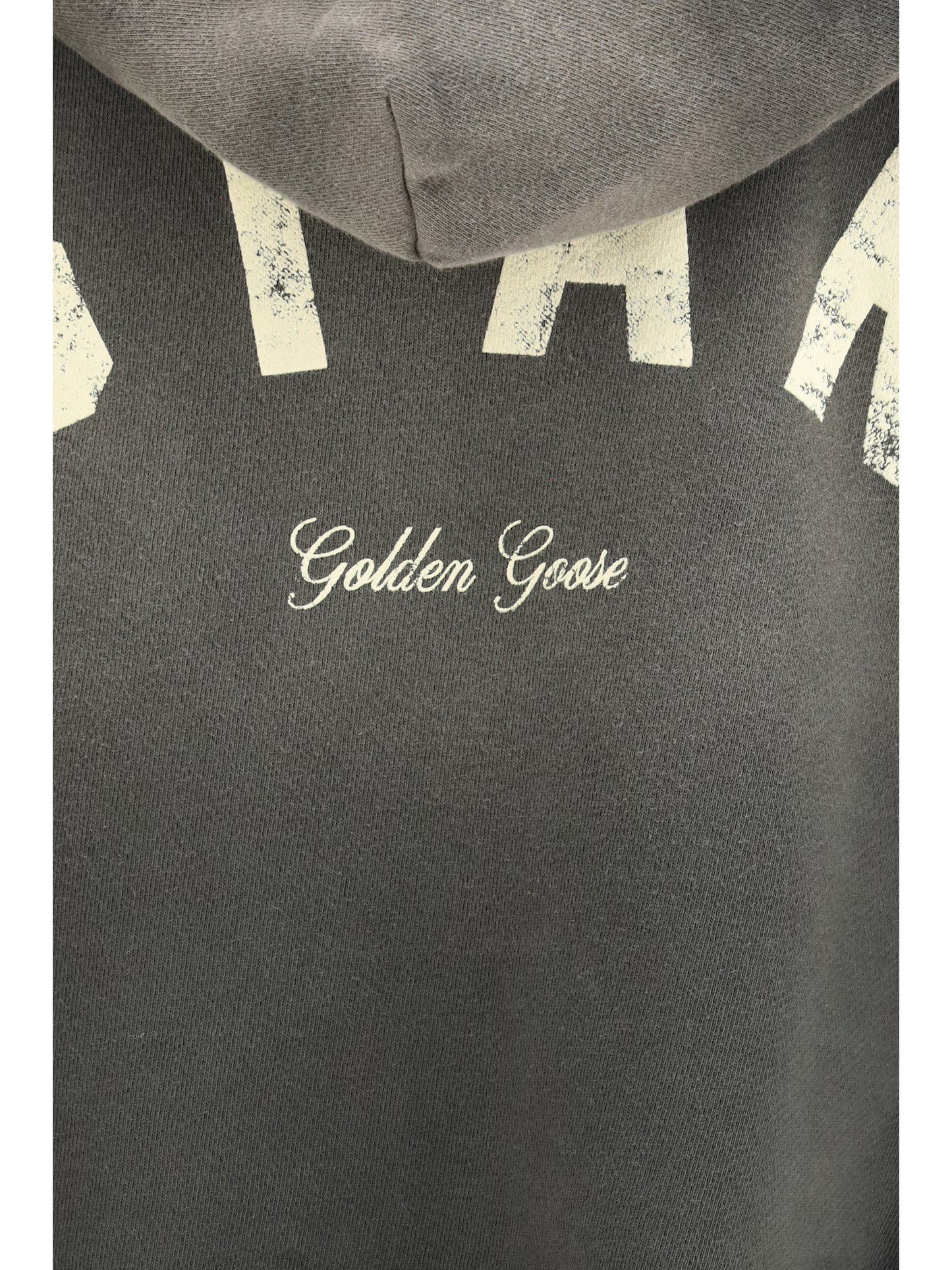 Golden Goose Cropped Hoodie - Charcoal