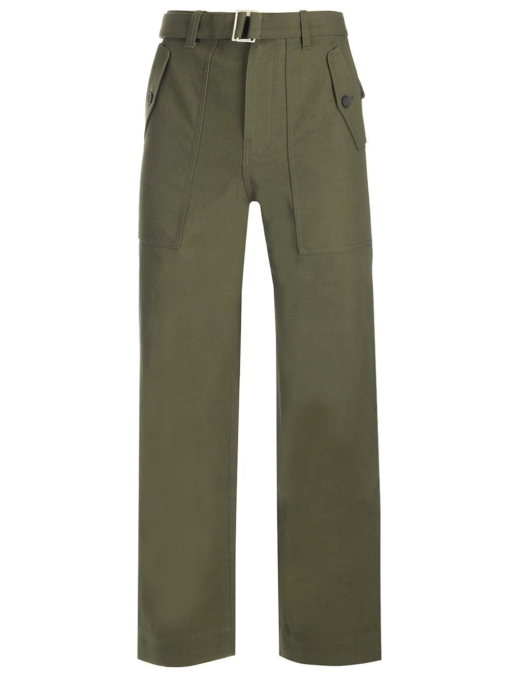Maison Kitsuné Cotton Twill Trousers - Green