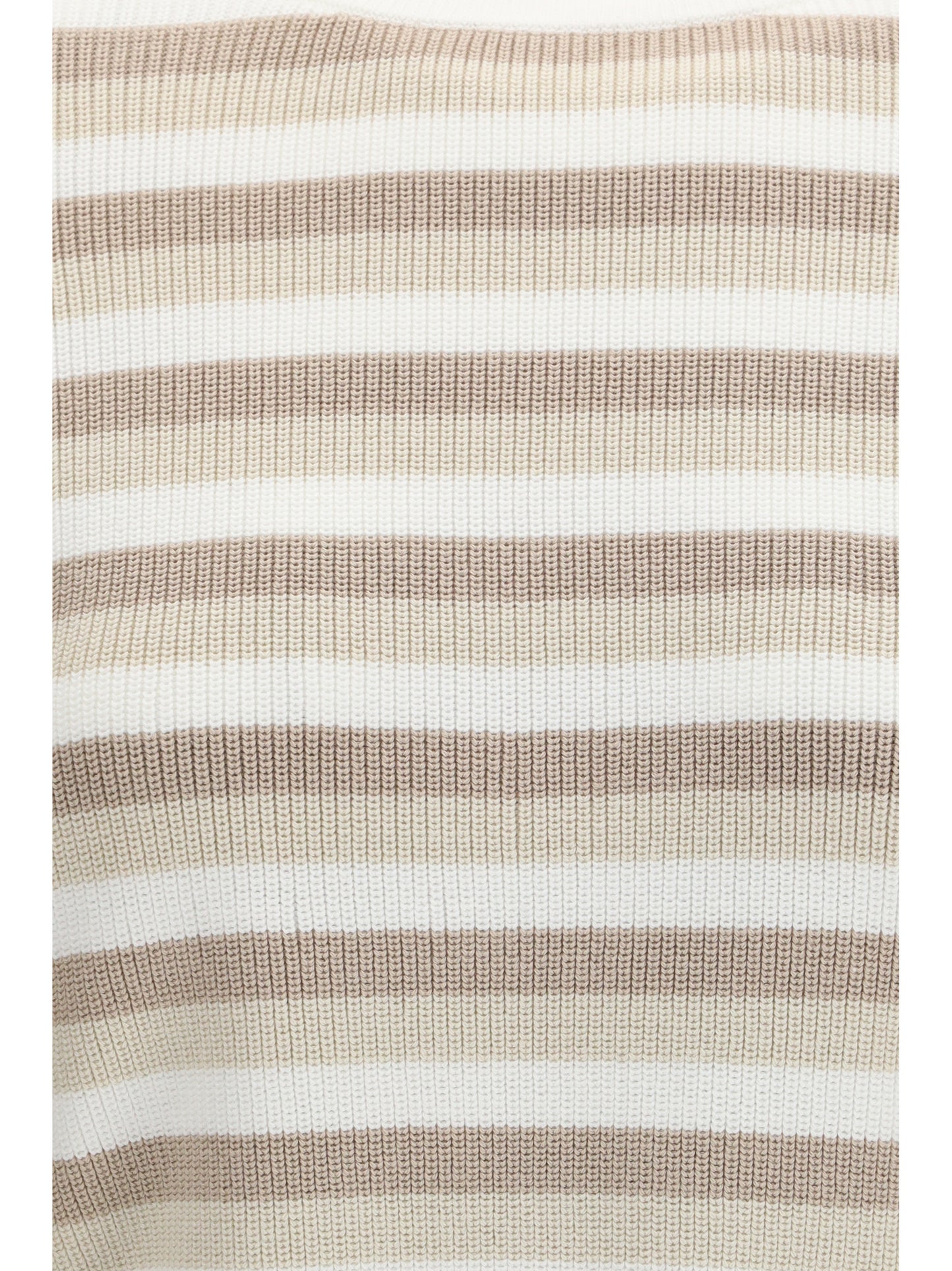 BRUNELLO CUCINELLI Ribbed striped cotton Sweater