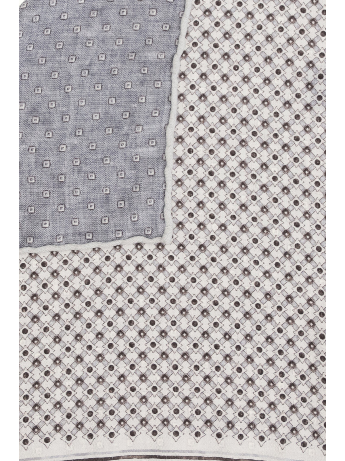 Brunello Cucinelli Silk Pochette with geometric pattern - Hazelnut
