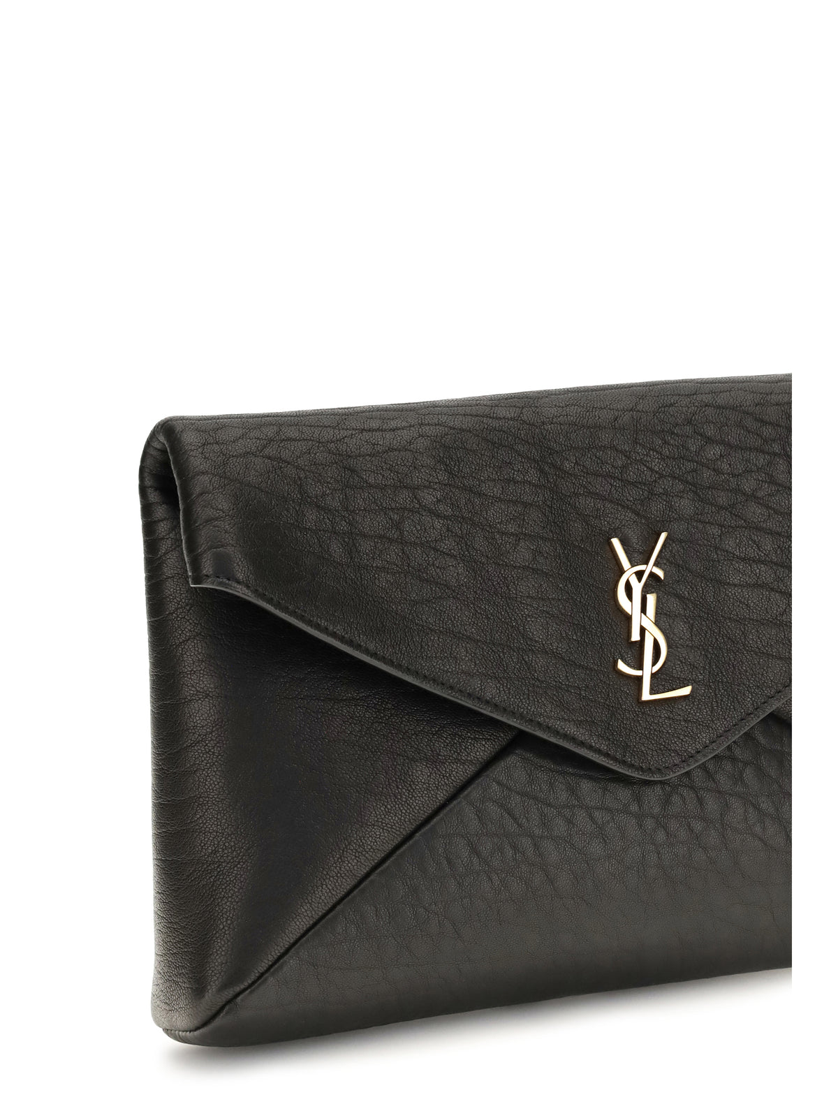 Saint Laurent Envelope leather Clutch - Black