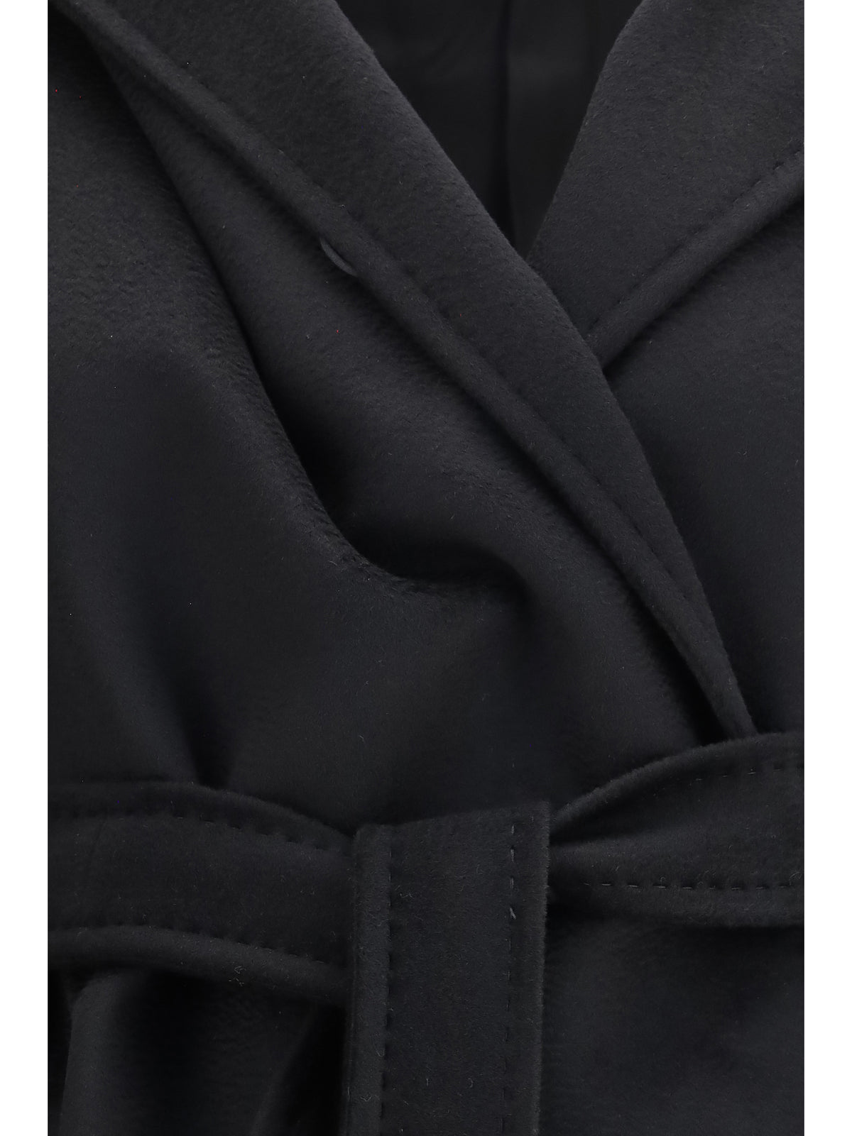 Max Mara Studio Wool drap Newmang Coat - Black
