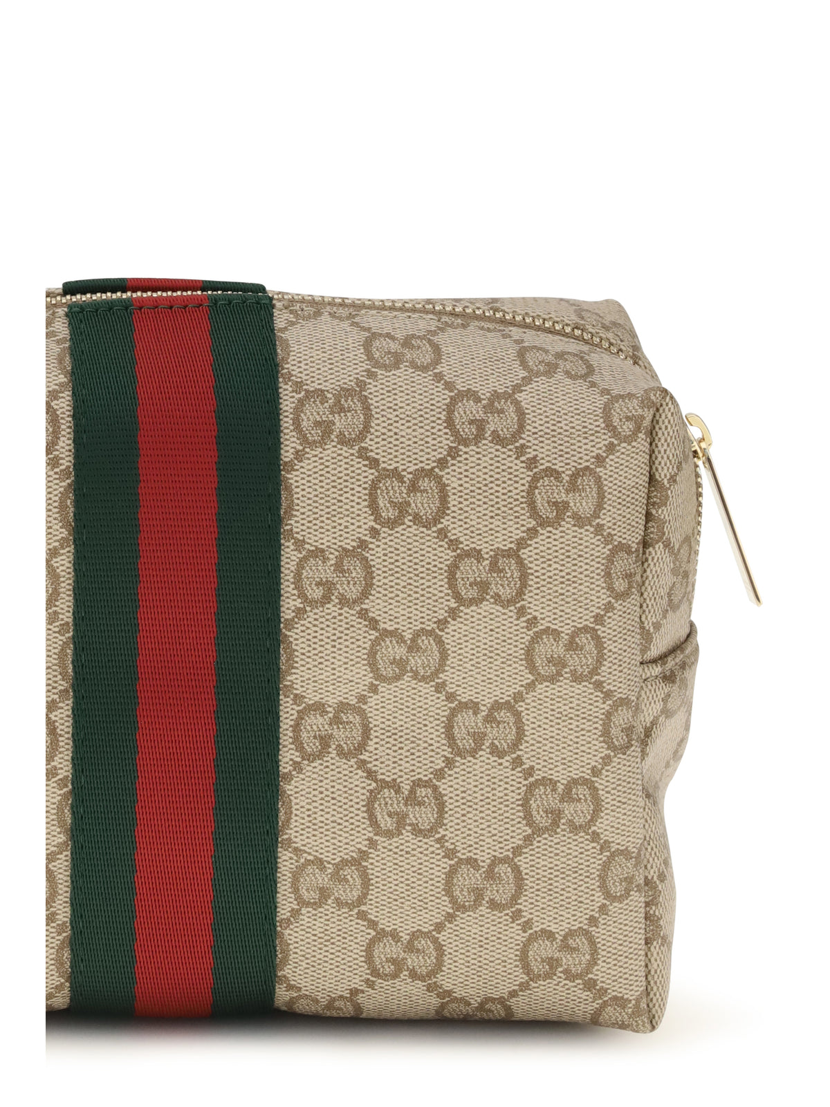 Gucci Medium Beauty Case with Web stripe - Vin.San.Br/Dk.Br/Vrv