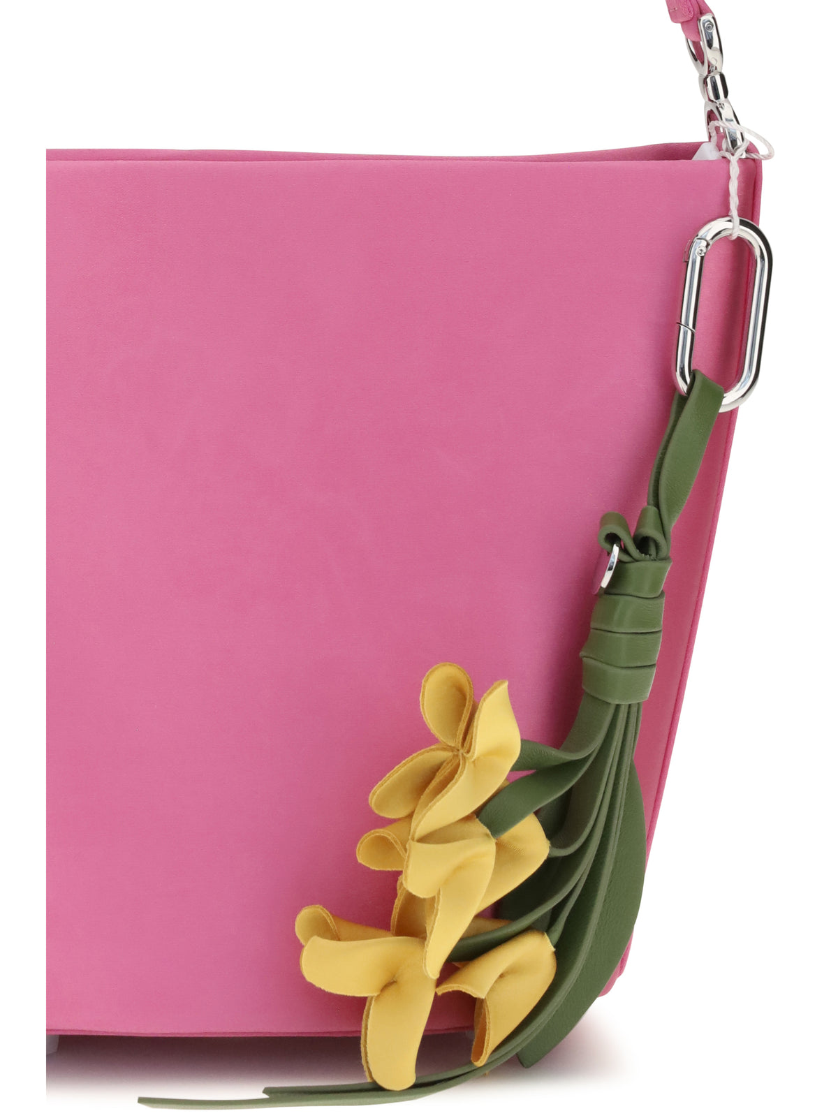 Self-Portrait Satin Bucket Bag - Pink