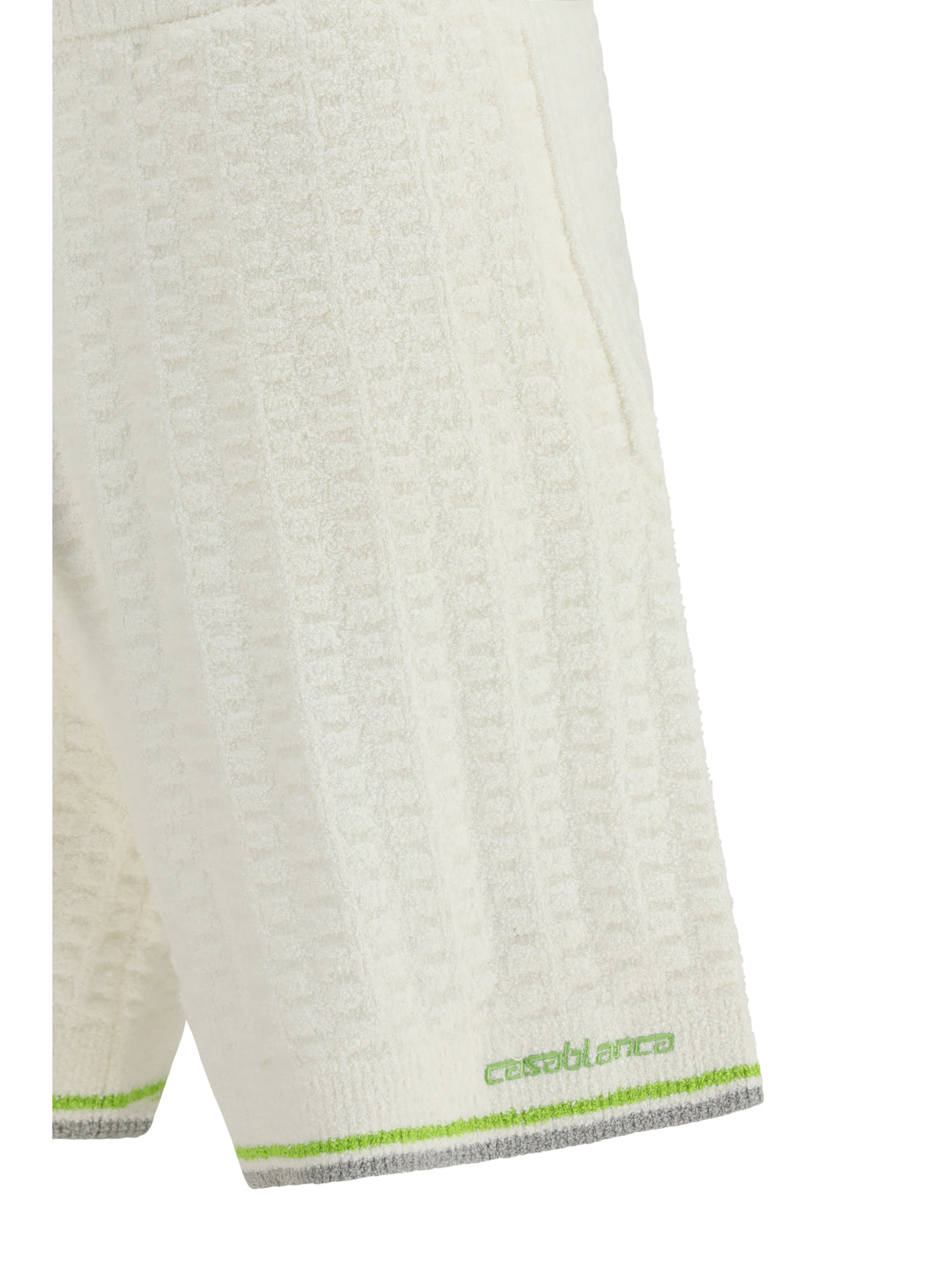 Casablanca Tennis bouclé Shorts - White