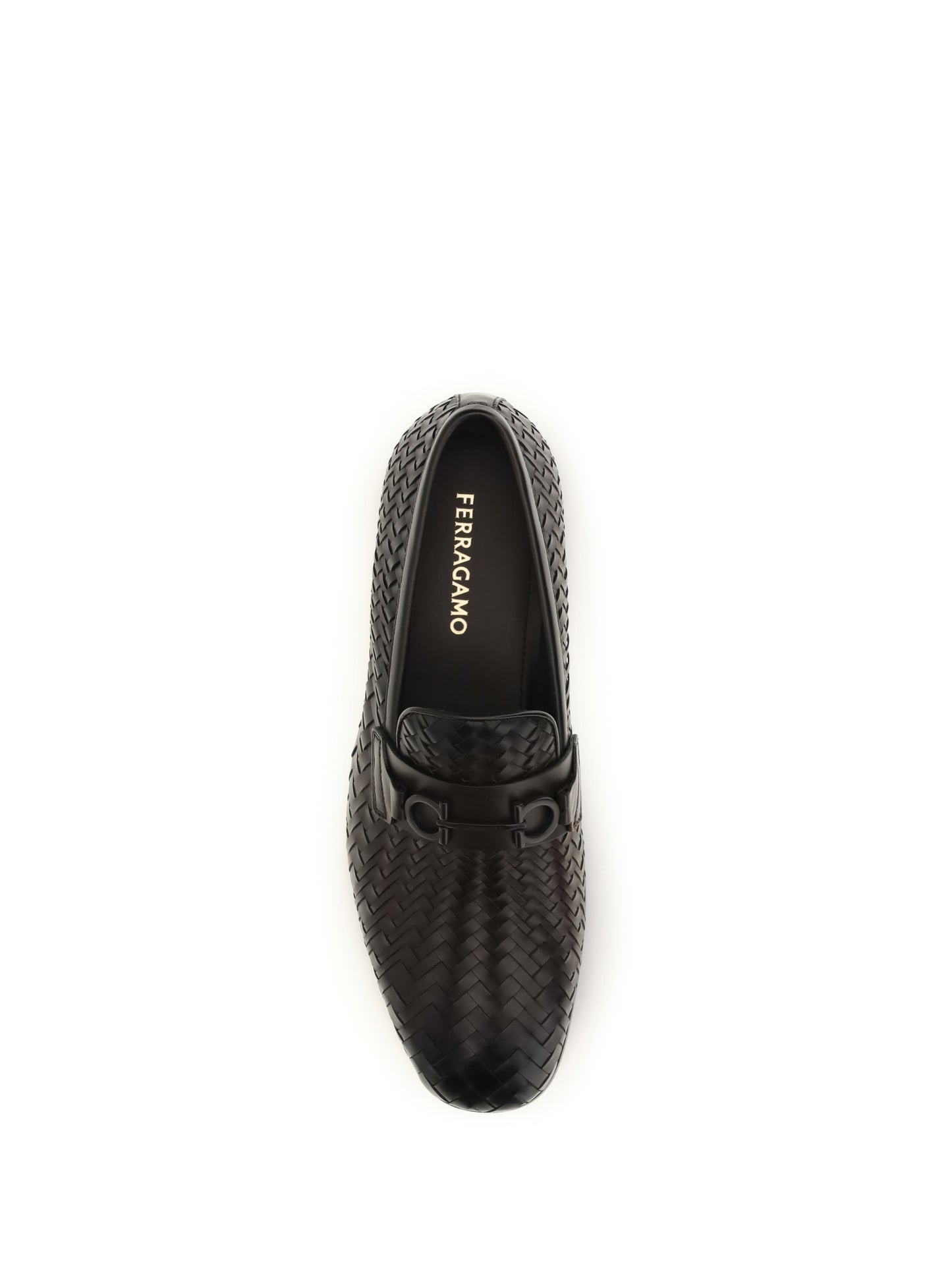 FERRAGAMO Woven Gancini Loafers