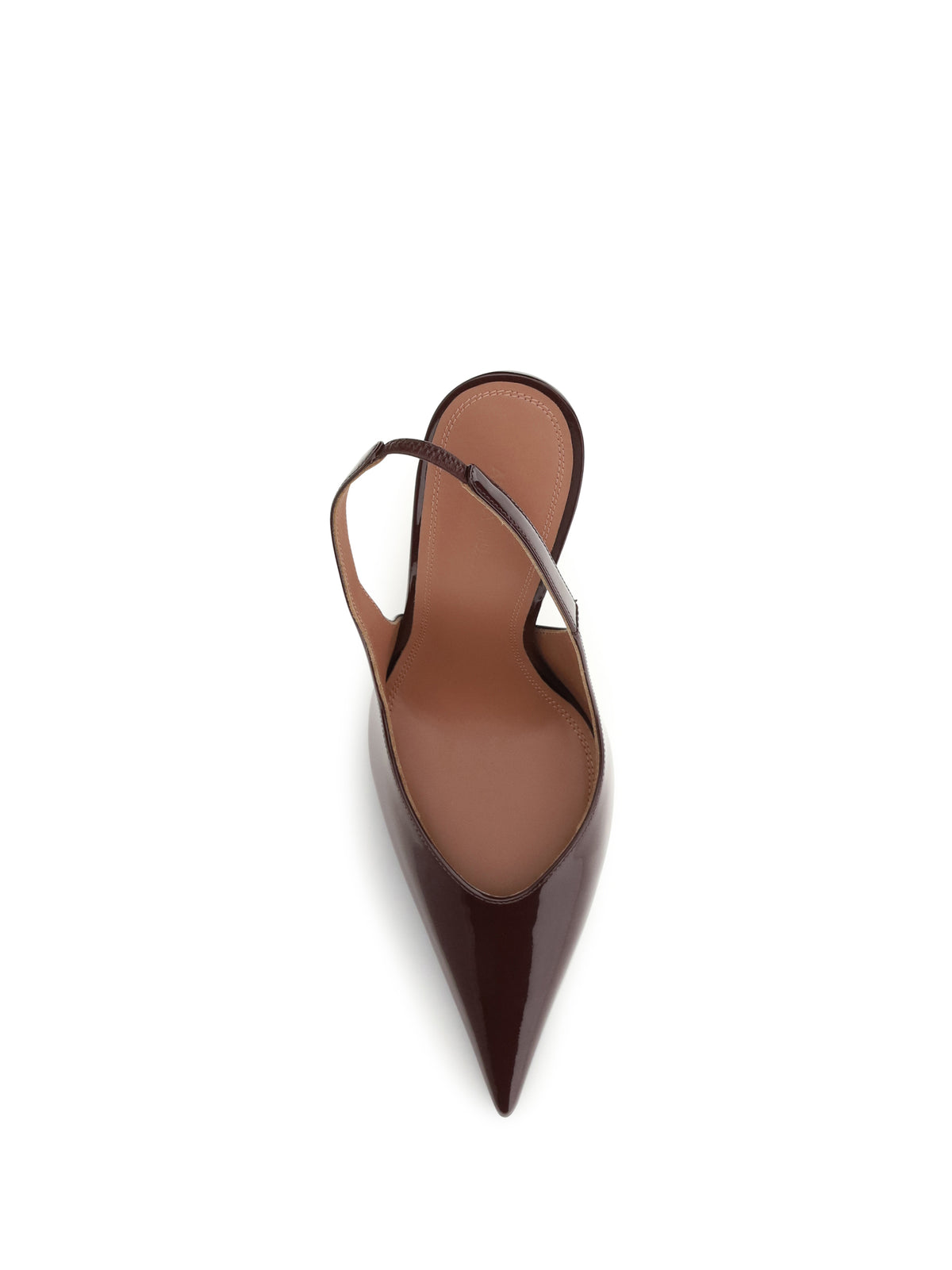 Amina Muaddi Anok patent leather Slingback Pumps - Merlot Patent