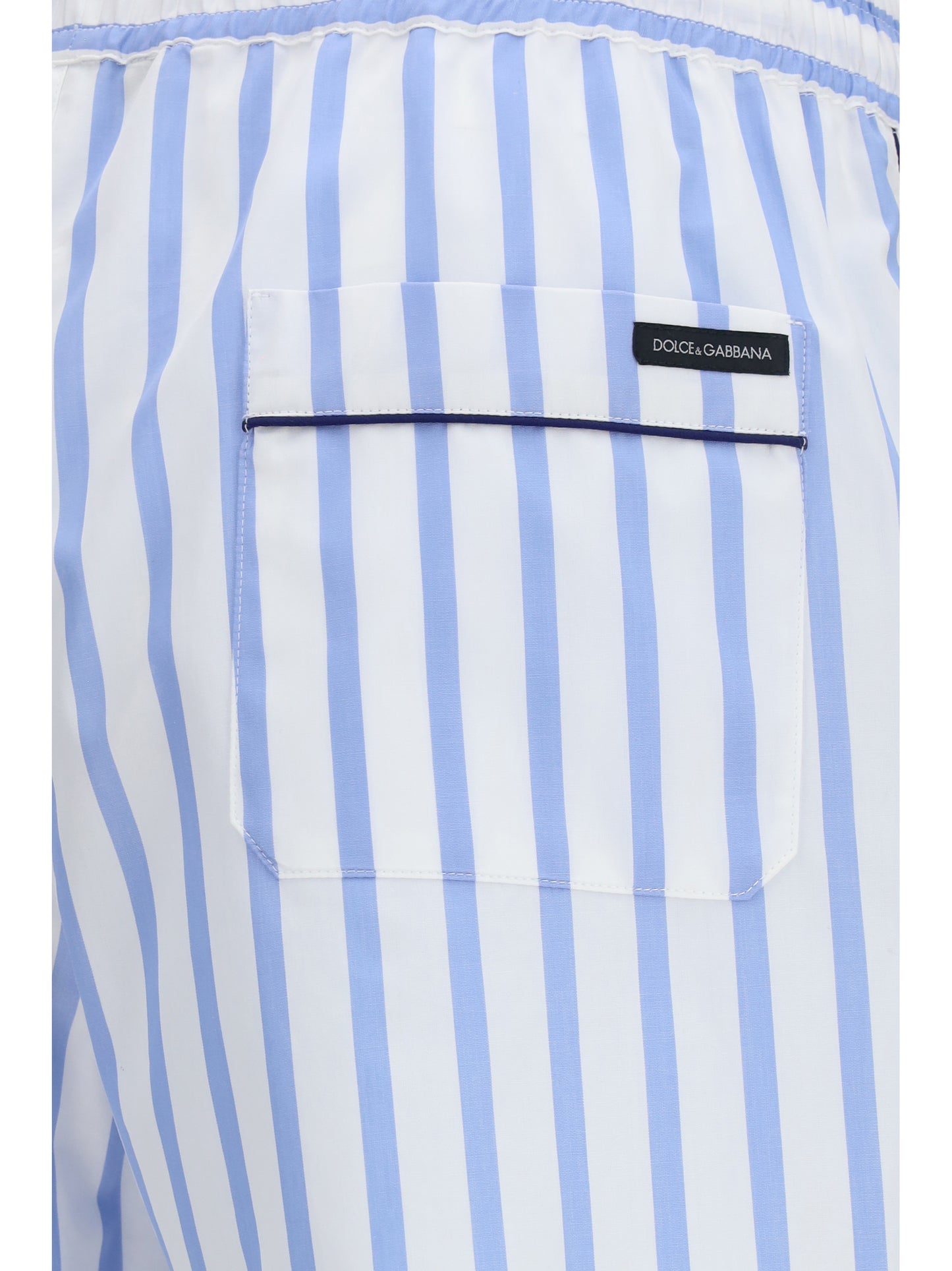 DOLCE & GABBANA Striped poplin Bermuda Shorts