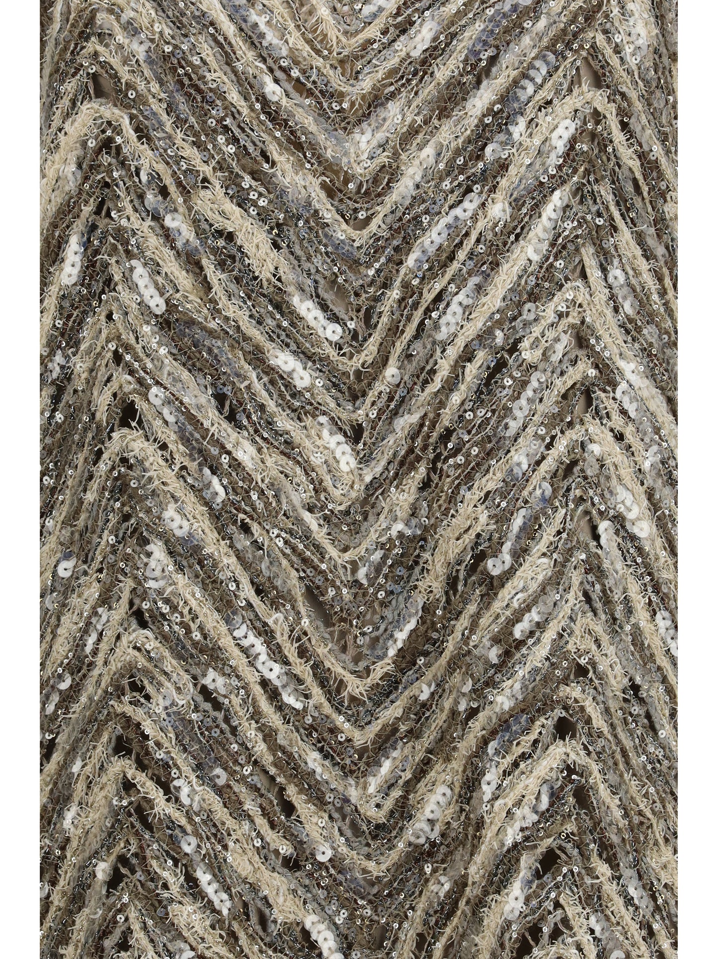 Brunello Cucinelli Short sequin Dress - Brown+Beige