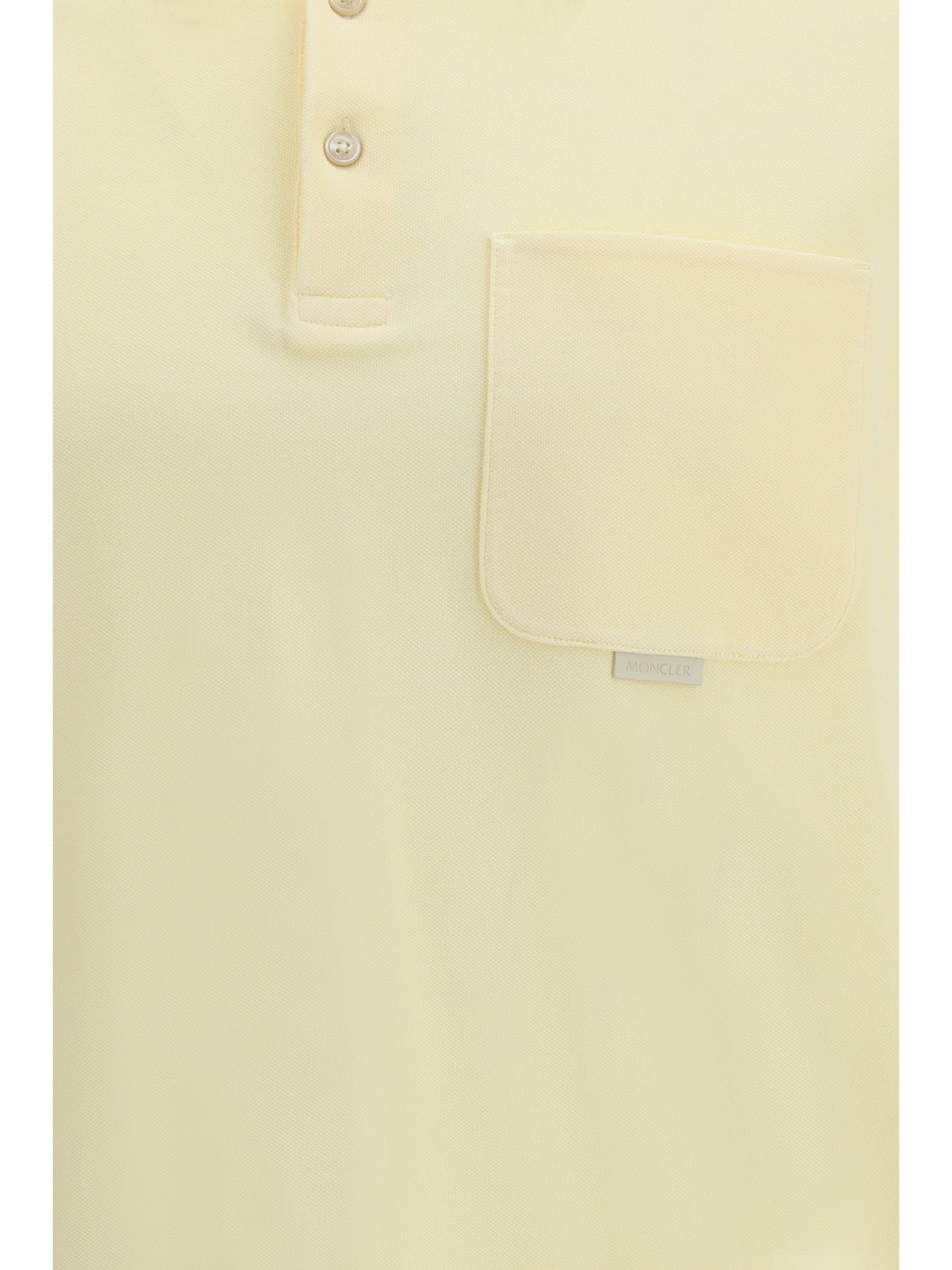 Moncler Cotton piqué Polo Shirt - Pastel Yellow