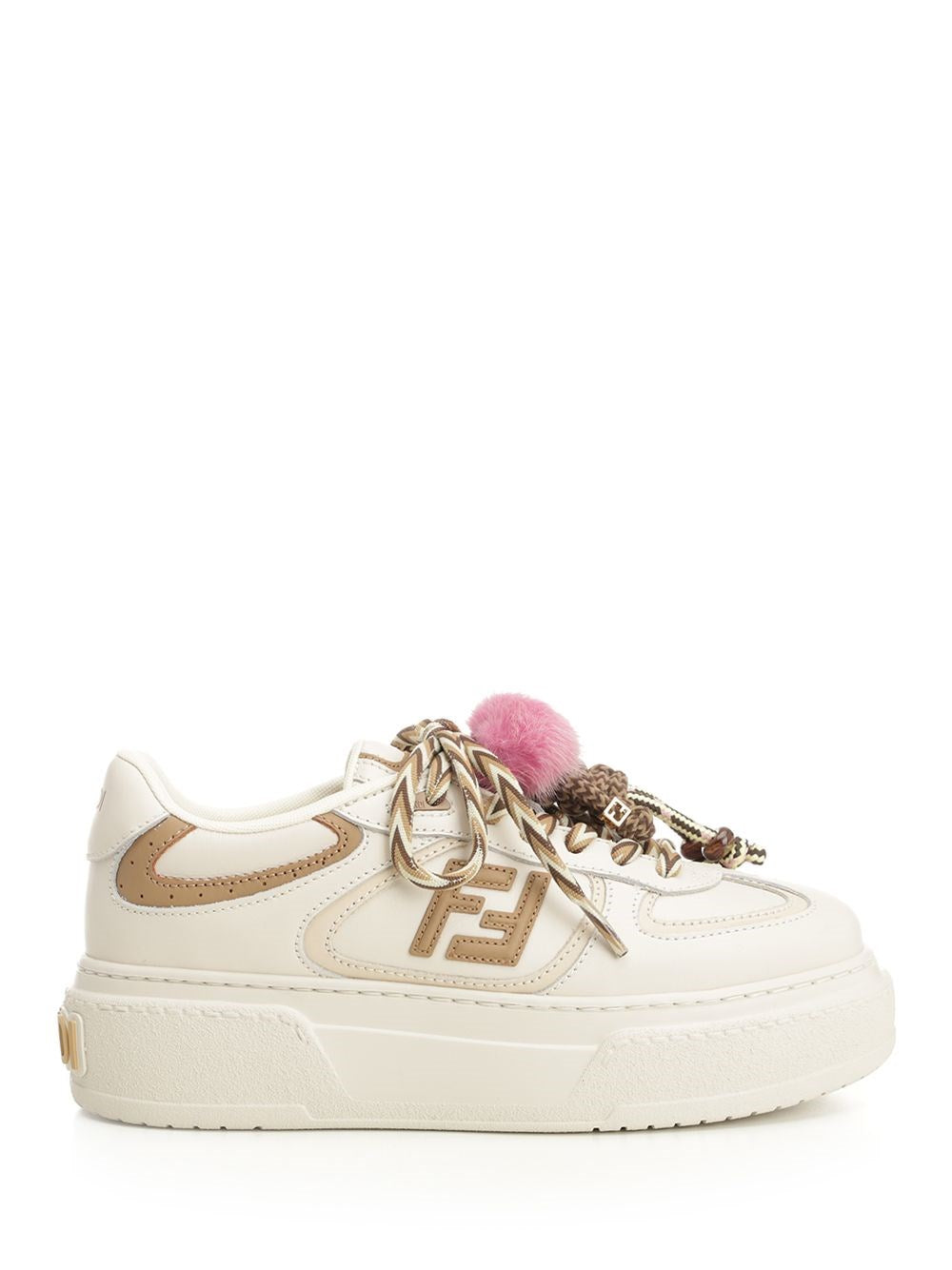 Fendi "Fendi Match" Lace-Up Sneaker - White