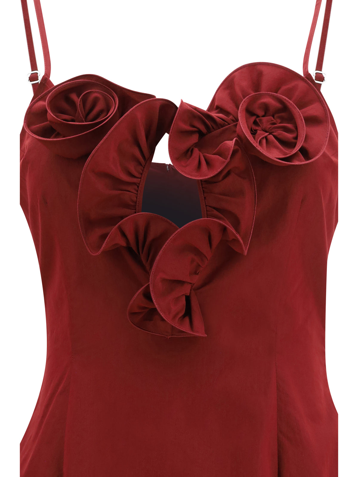 Magda Butrym Flower detail midi Dress - Burgundy