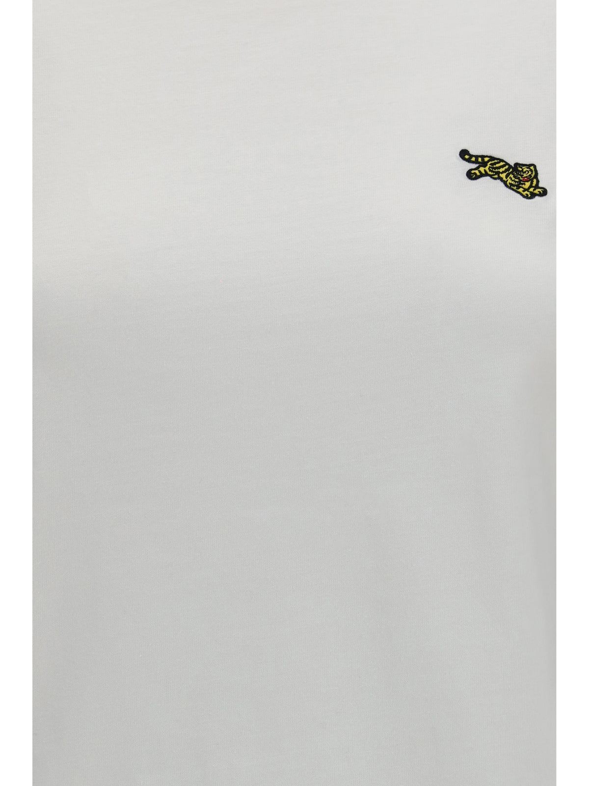Kenzo Jumping Tiger embroidered cotton T-shirt - Off White