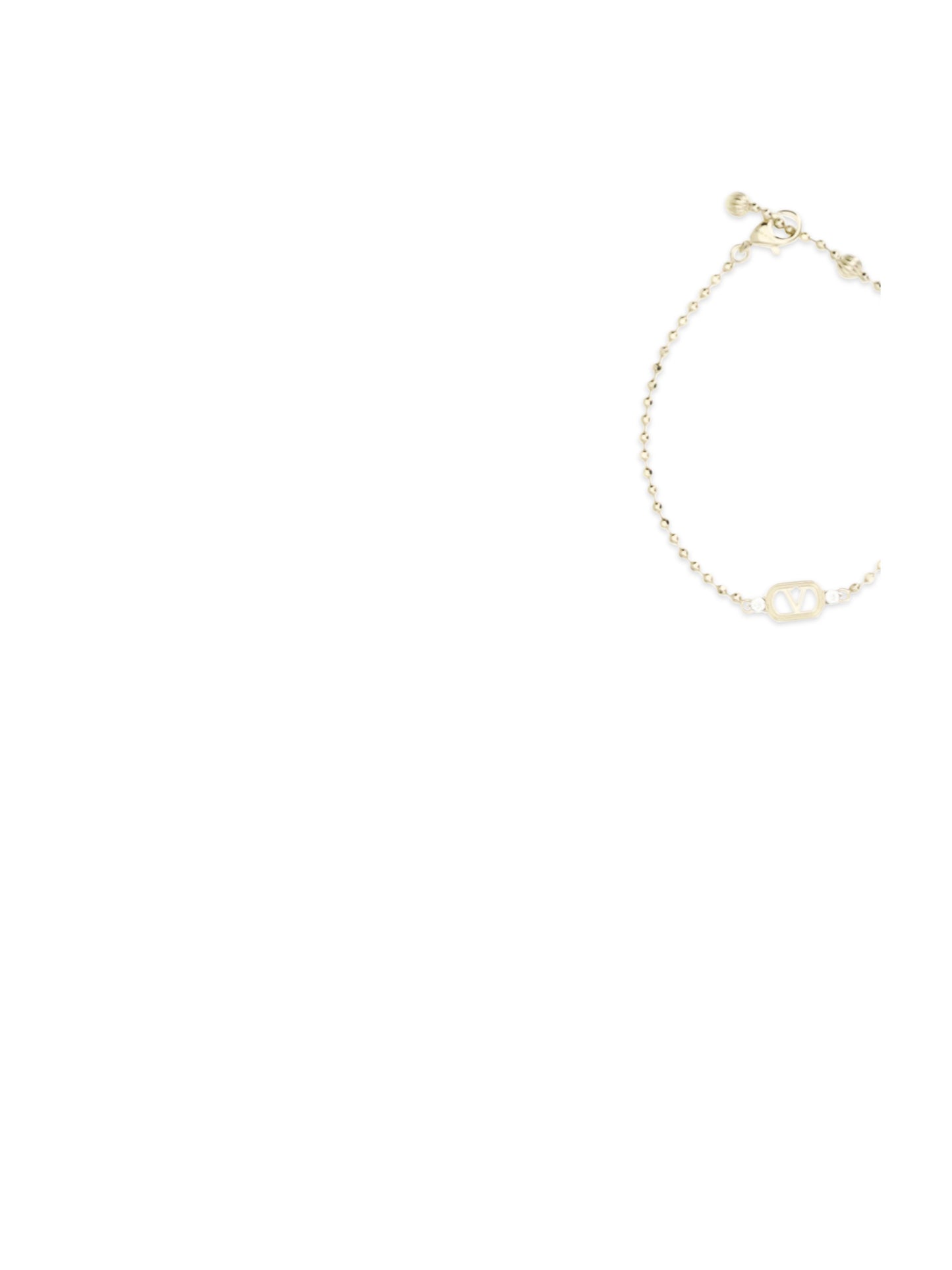 Valentino Garavani Ovalette Bracelet in metal and Swarovski® crystals - Gold/Crystal