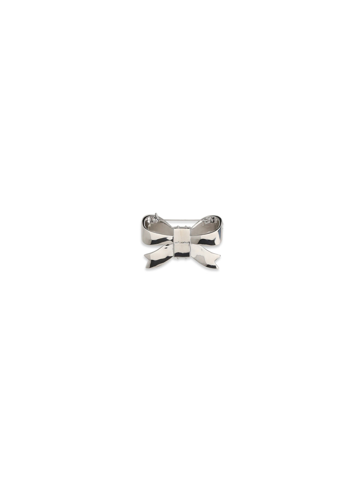Self-Portrait Crystal Bow Brooch - Silver