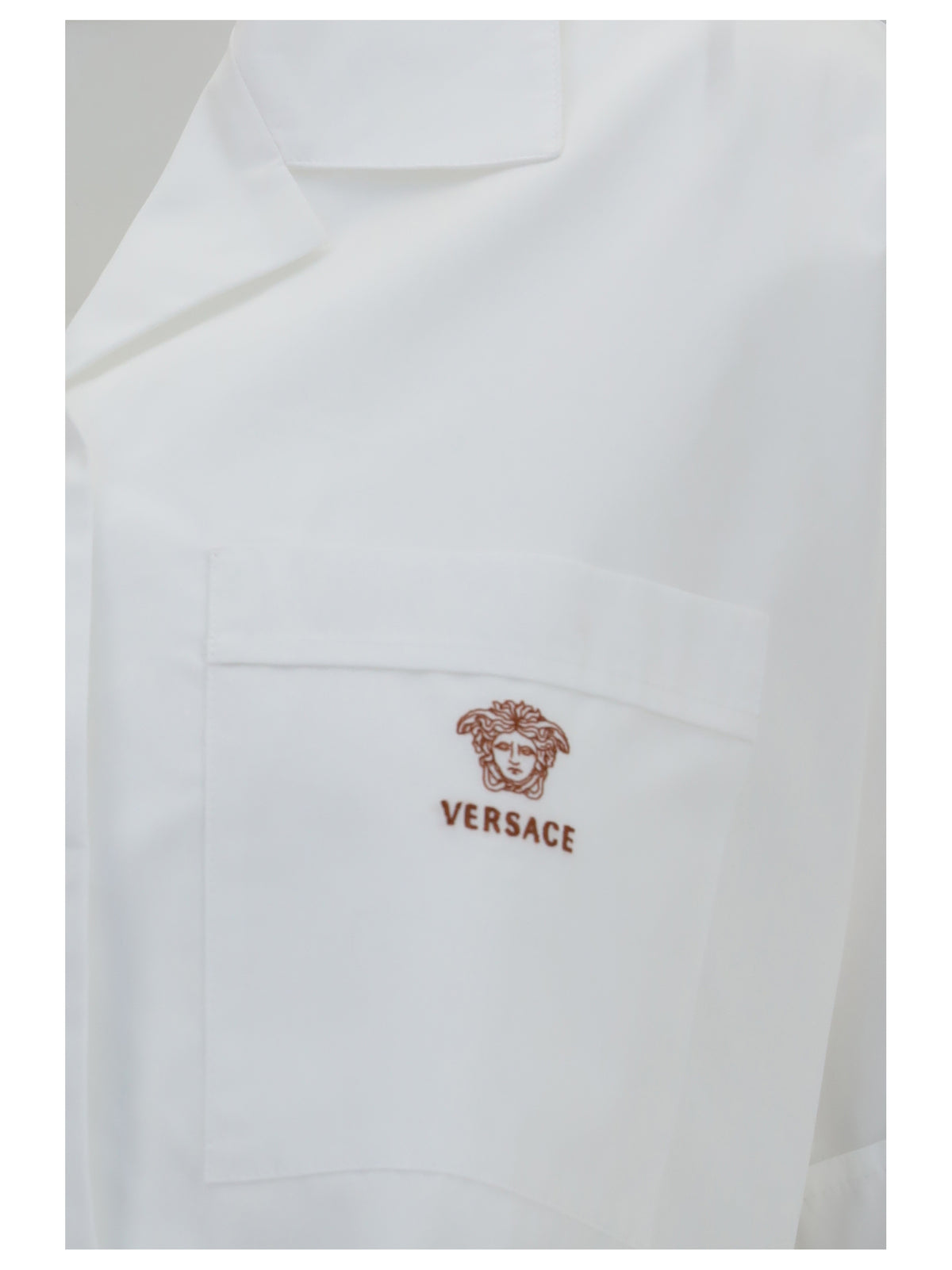 Versace Cropped cotton poplin Shirt - Optical White