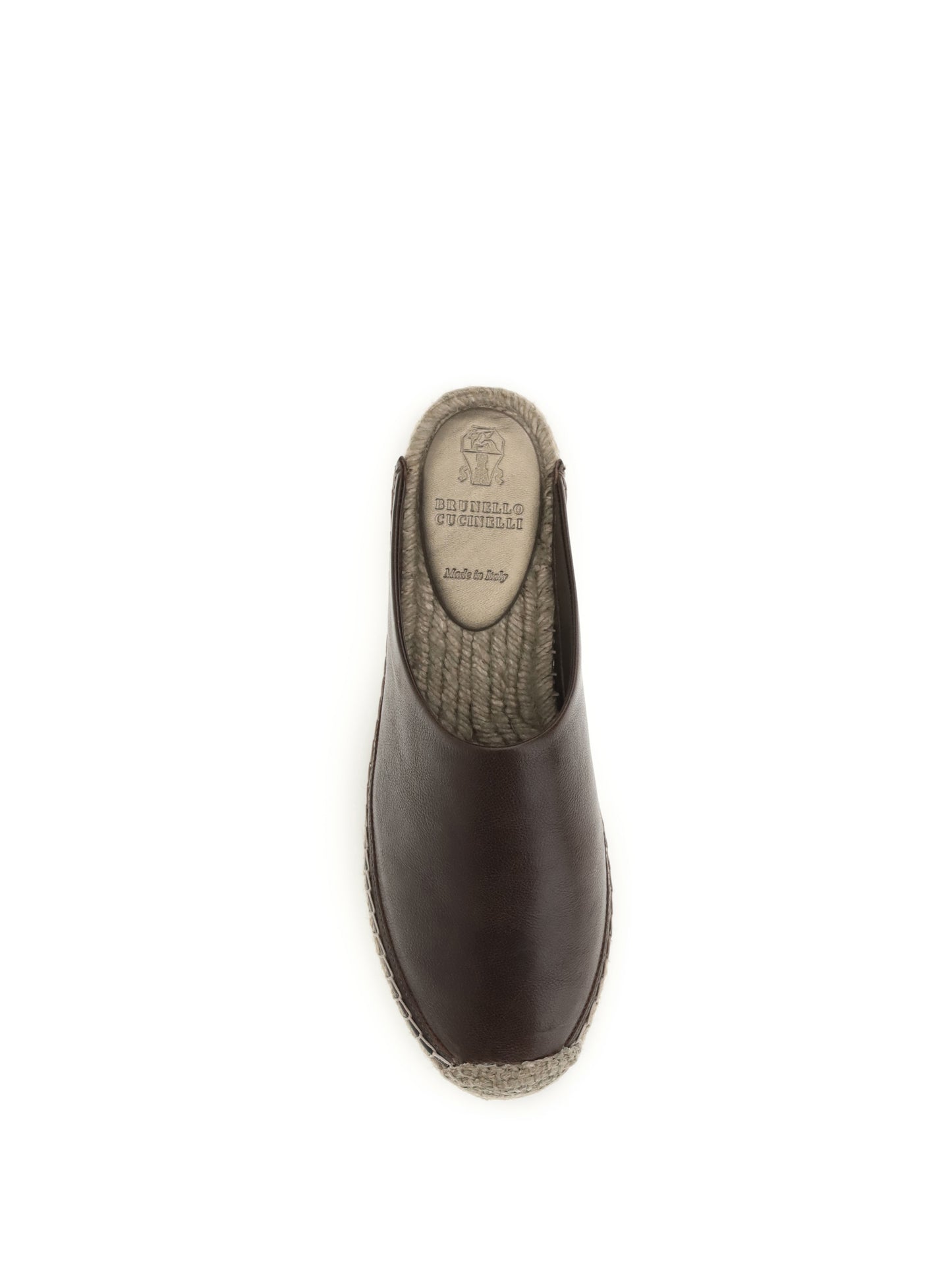 BRUNELLO CUCINELLI Leather Espadrilles Mules