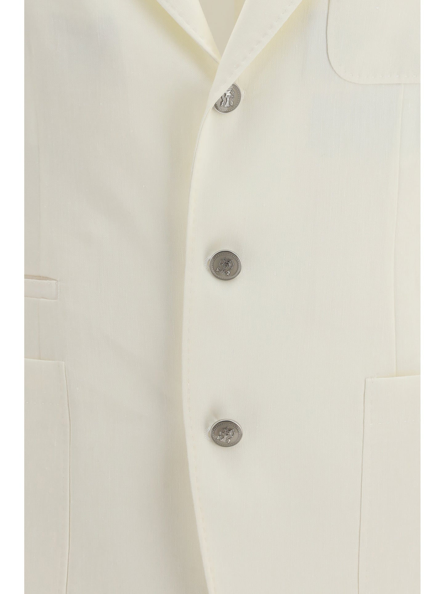 BRUNELLO CUCINELLI Single-breasted linen Blazer