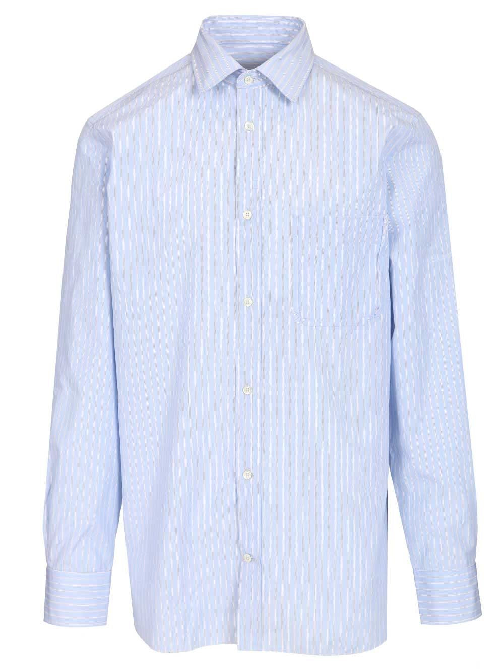 Maison Margiela Striped Tailored Shirt - Blue