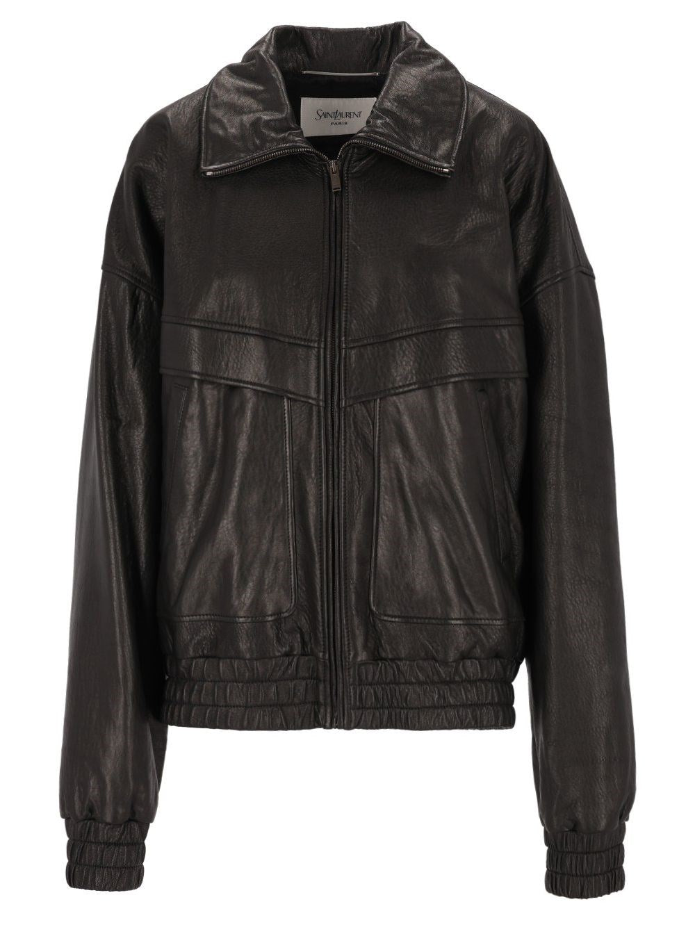 Saint Laurent Balloon Lambskin Jacket - Black