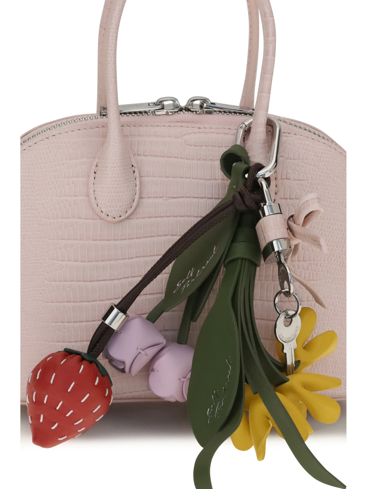 SELF-PORTRAIT Embossed leather Handbag