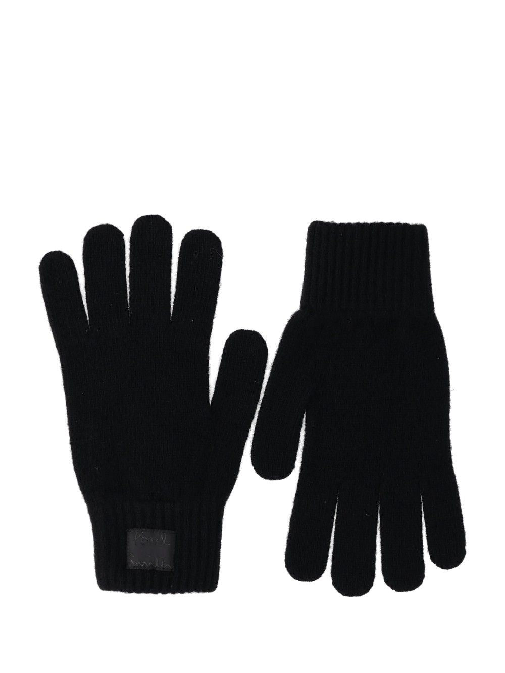 Paul Smith Cashmere And Merino Wool Gloves - Black