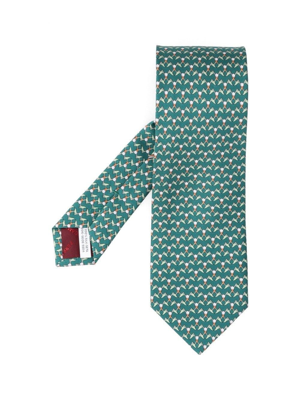 Ferragamo "Club" Tie - Green