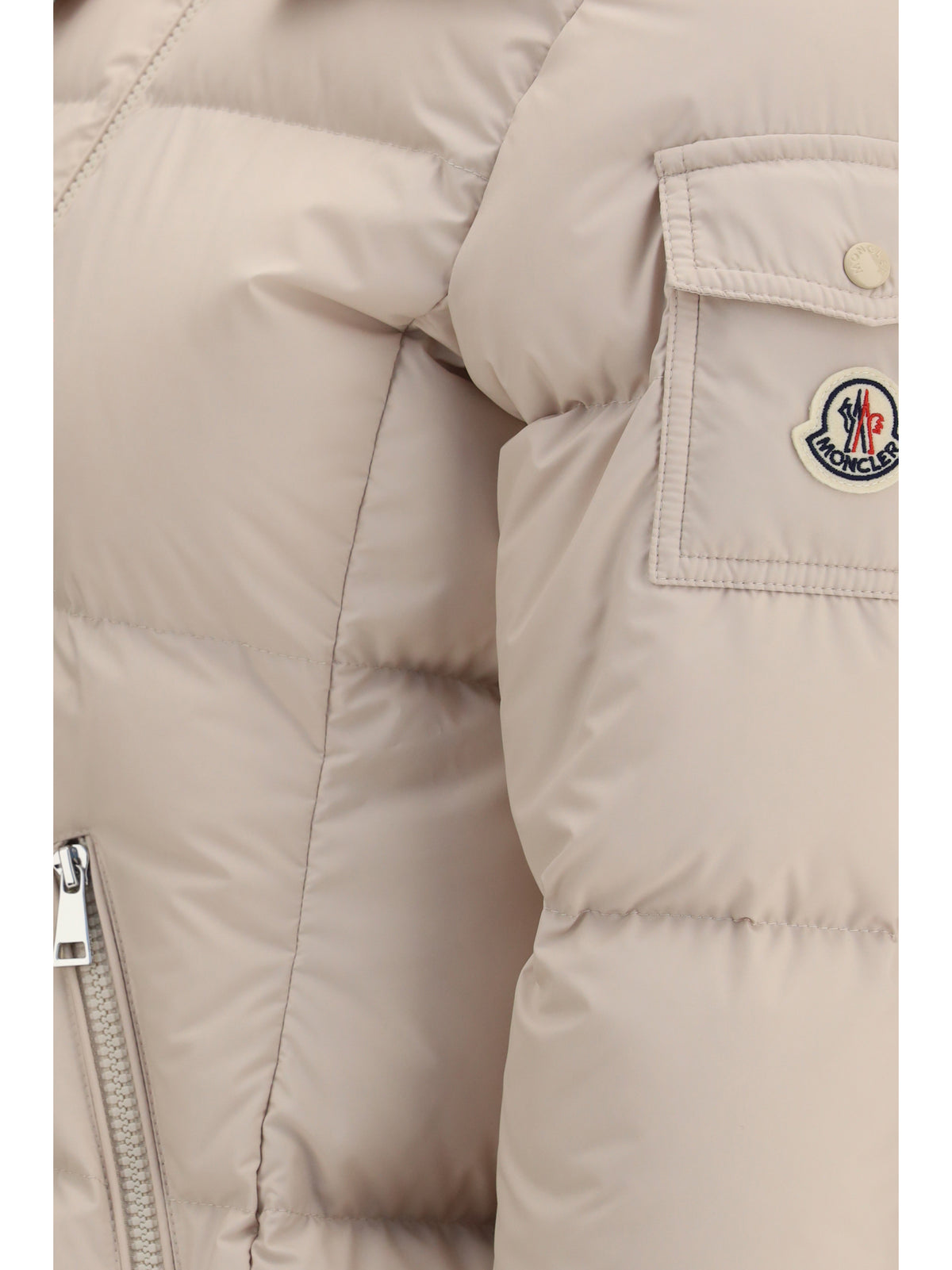 Moncler Fourmines Hooded Short Down Jacket - Beige