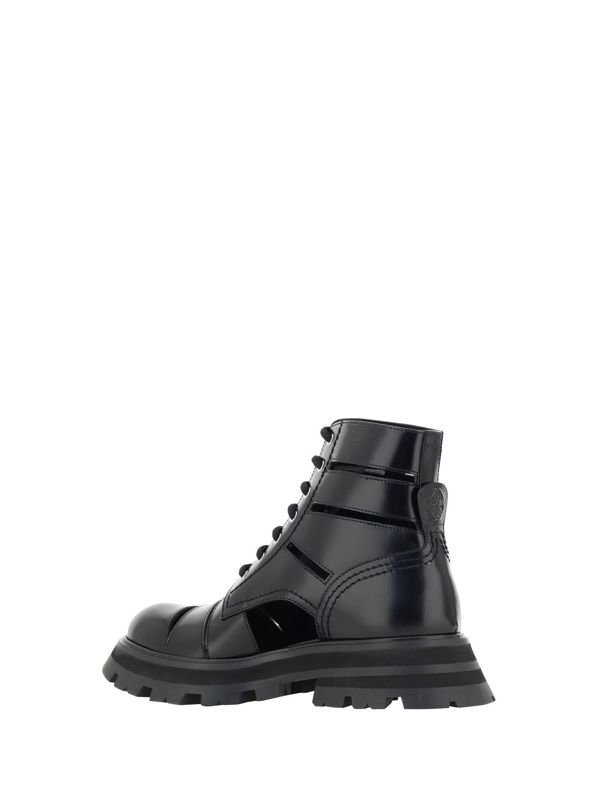 Alexander Mcqueen Wander Combat Boots - Black