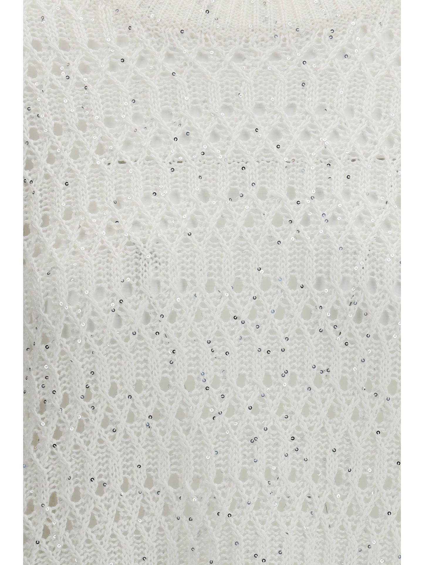 Brunello Cucinelli Openwork Sweater - White