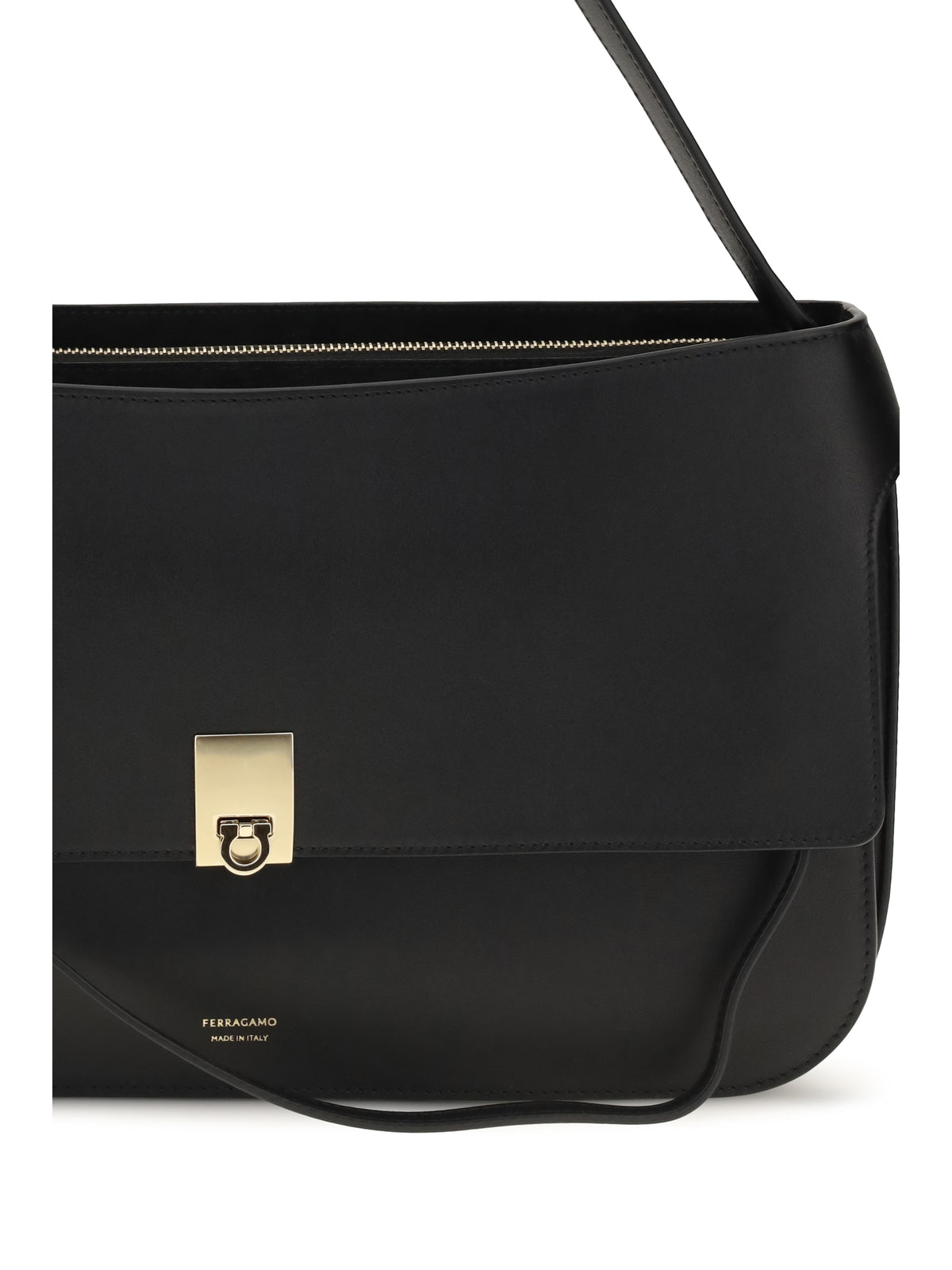 Ferragamo Small Cara Shoulder Bag - Black