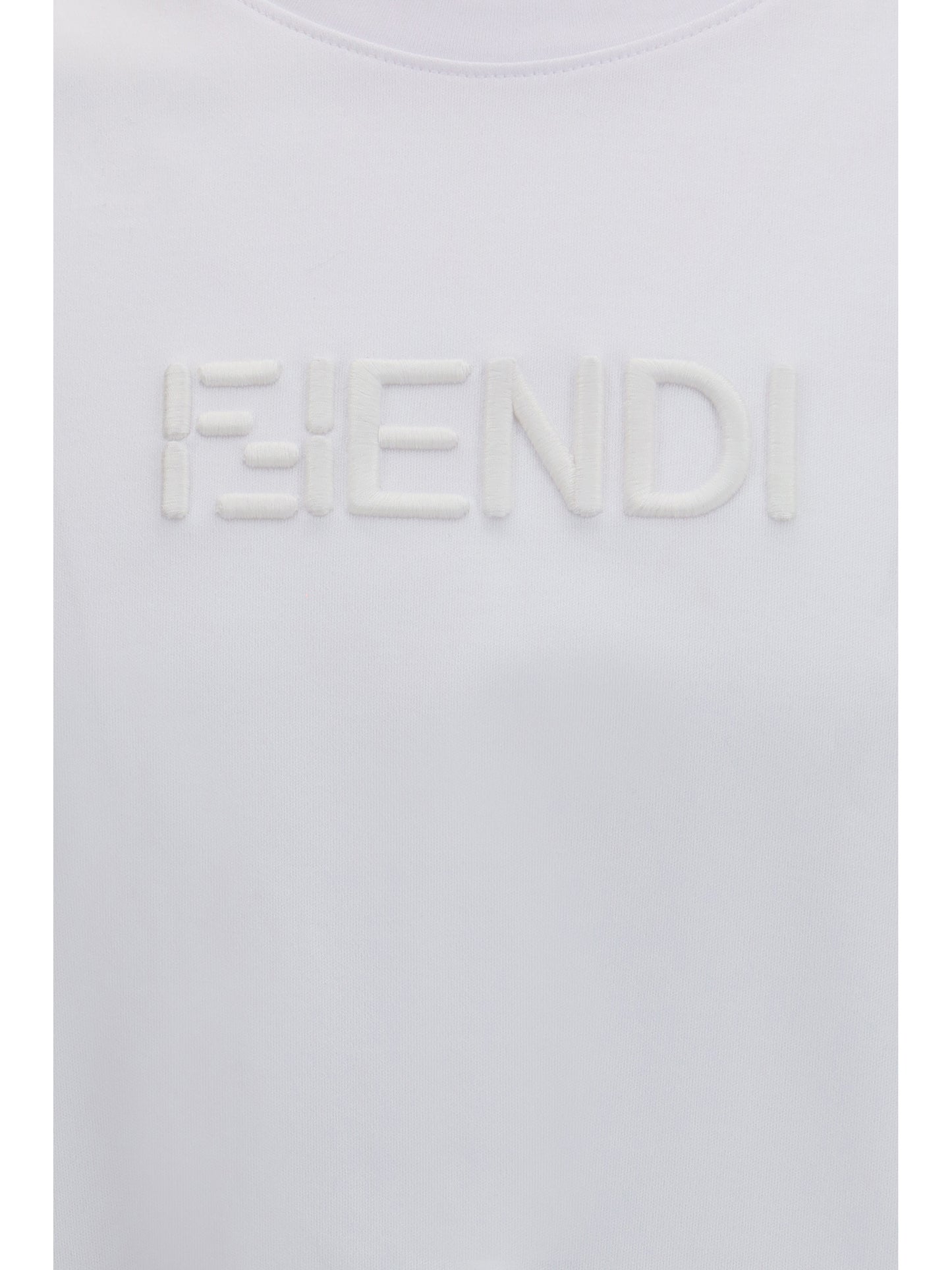 FENDI Cotton T-shirt with embroidered logo