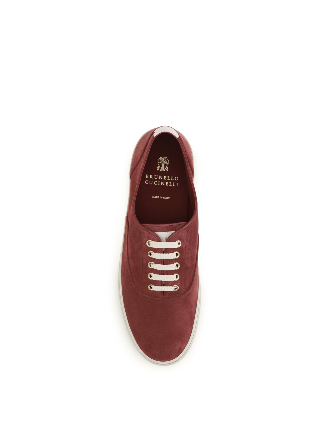 Brunello Cucinelli Reversed calfskin Sneakers - Borgogna+Panama