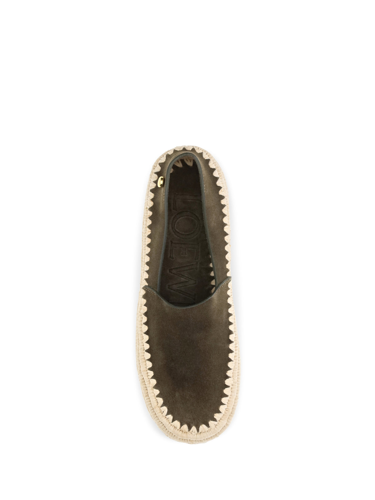 Loewe Rio suede and raffia Espadrillas - Khaki Green