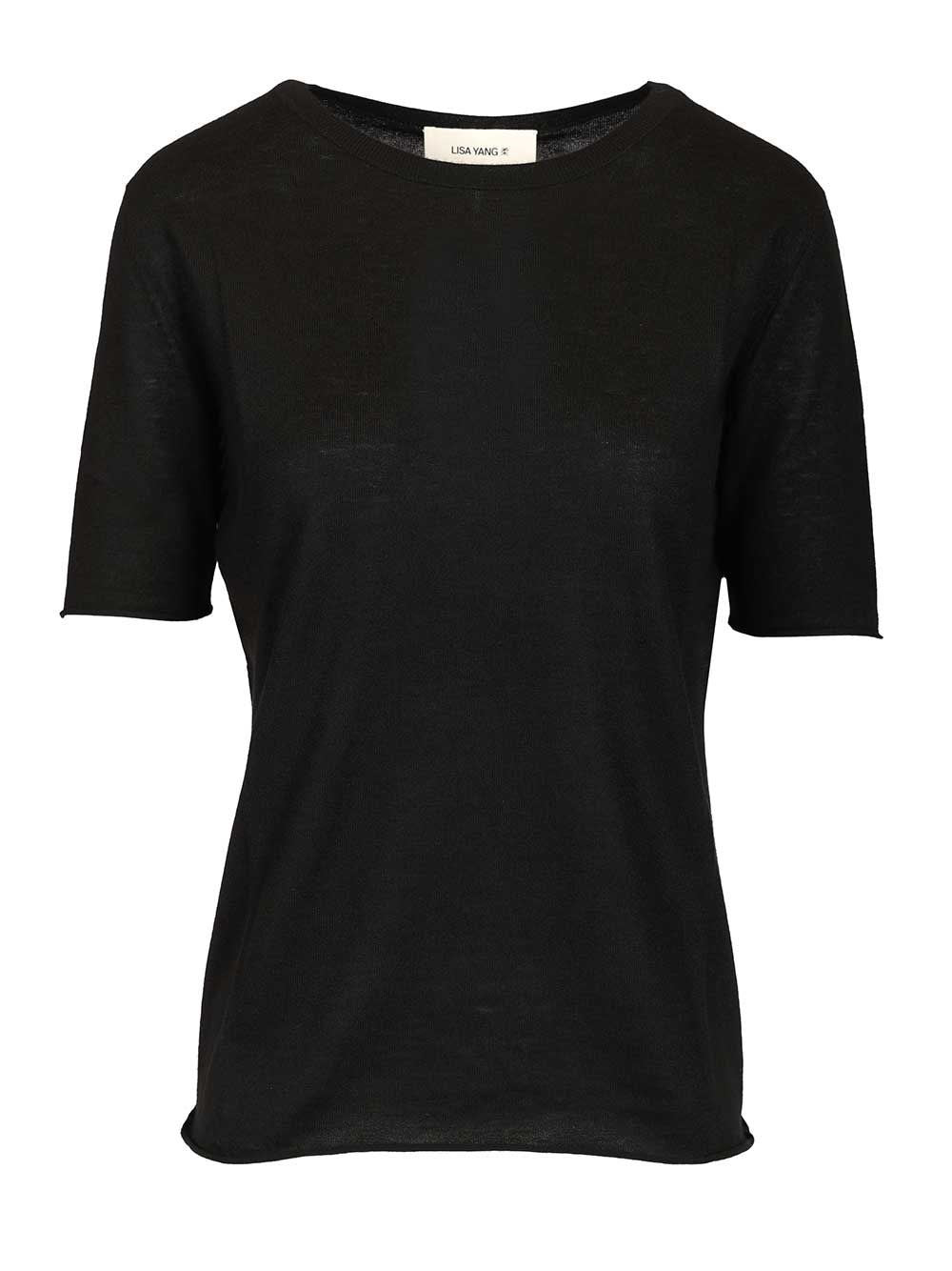 Lisa Yang "Ari" Cashmere T-Shirt - Black