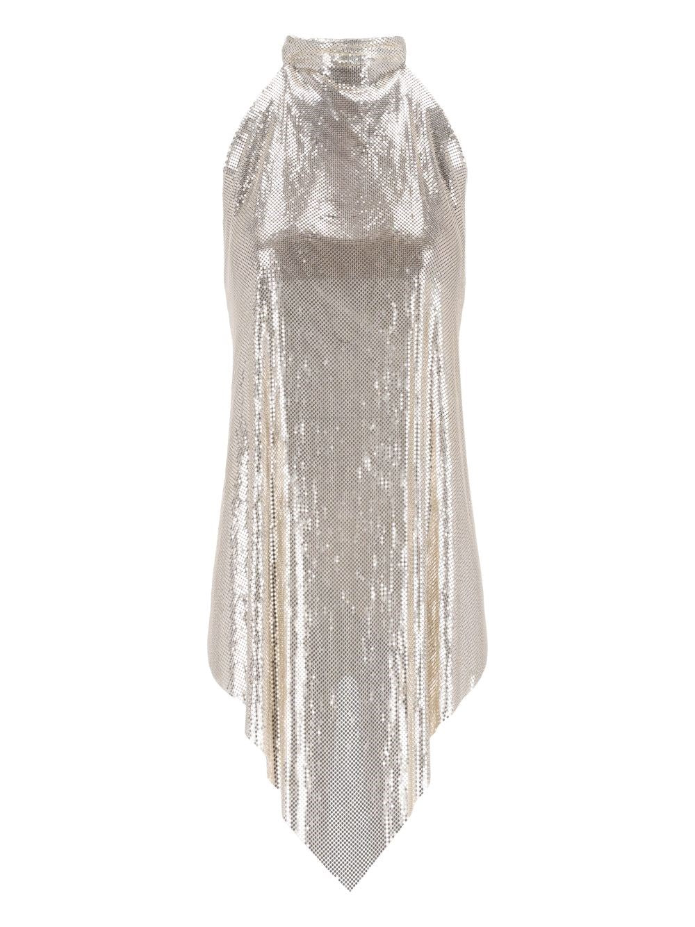 Stella Mccartney Metallic Mesh Top - Silver