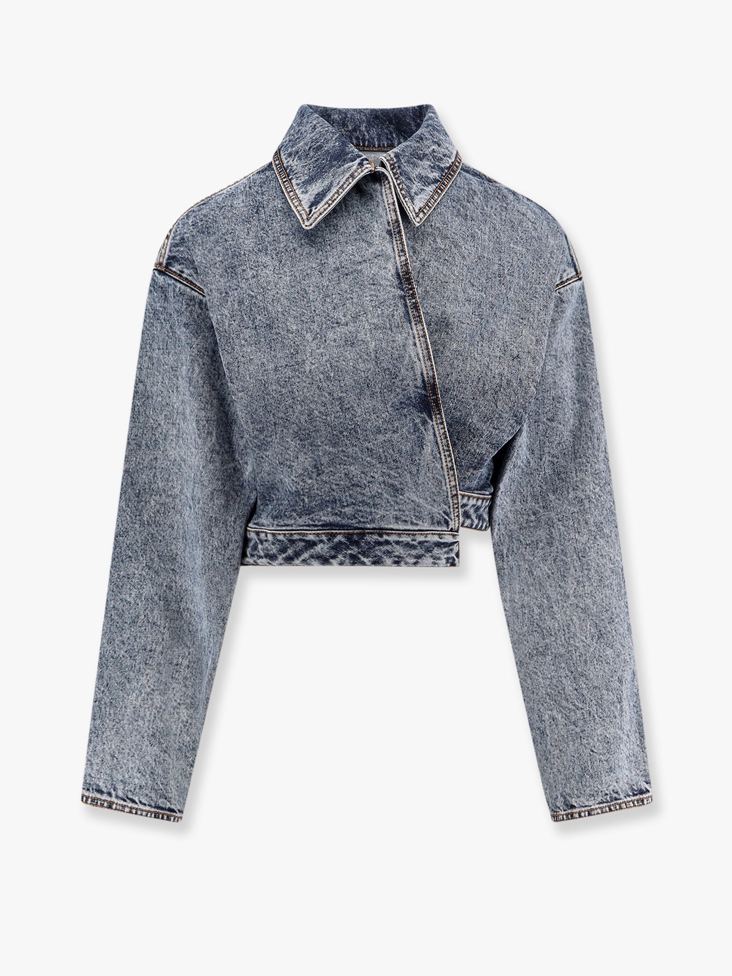 ジャケット ALAIA Spiral stone-washed denim jacket ALAIA Spiral stone-washed denim jacket – Modishus