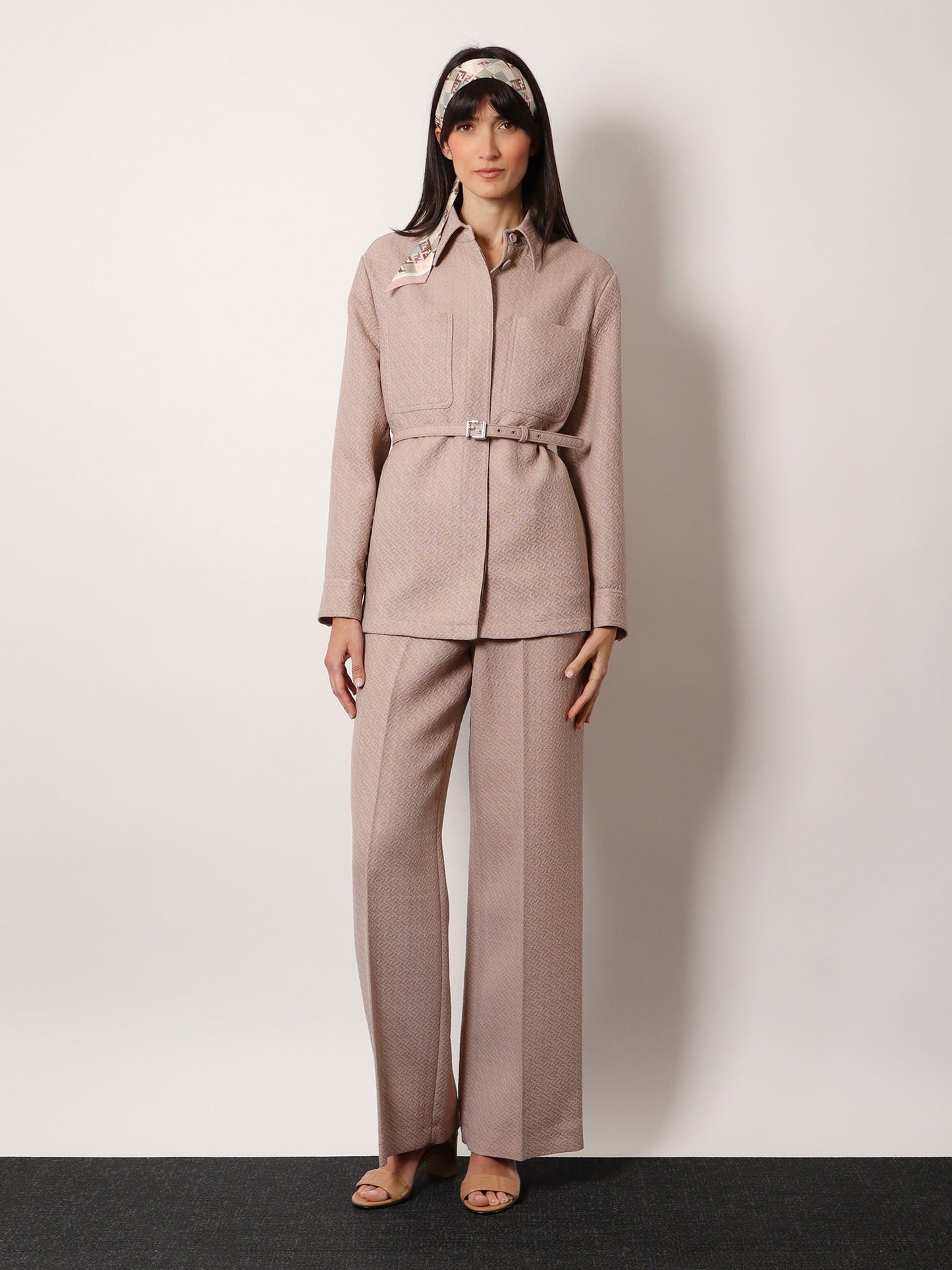 Fendi Ff Diagonal 3d Wool Trouser