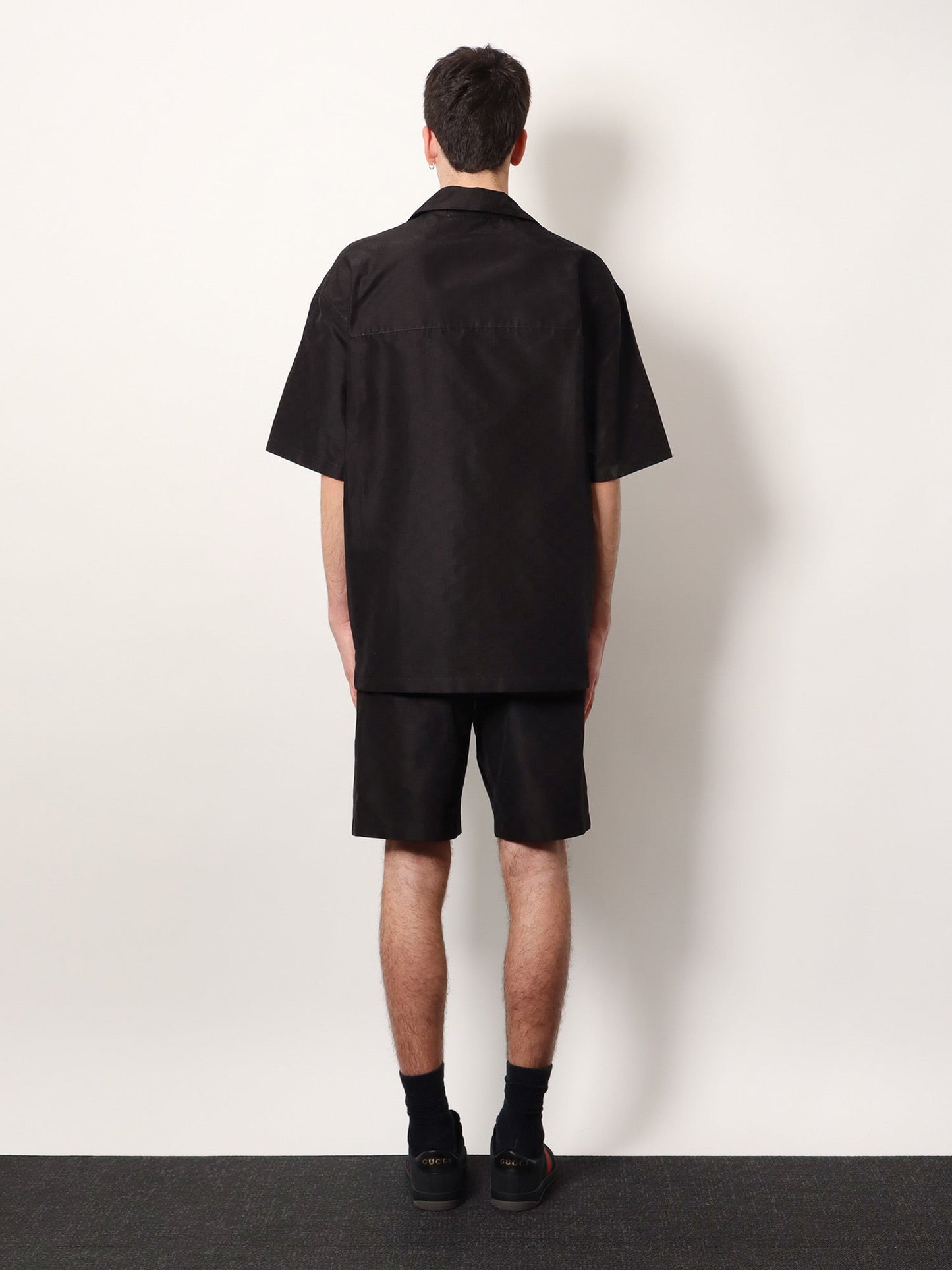 Gucci Cotton And Silk Shirt With Allover Gg Logo