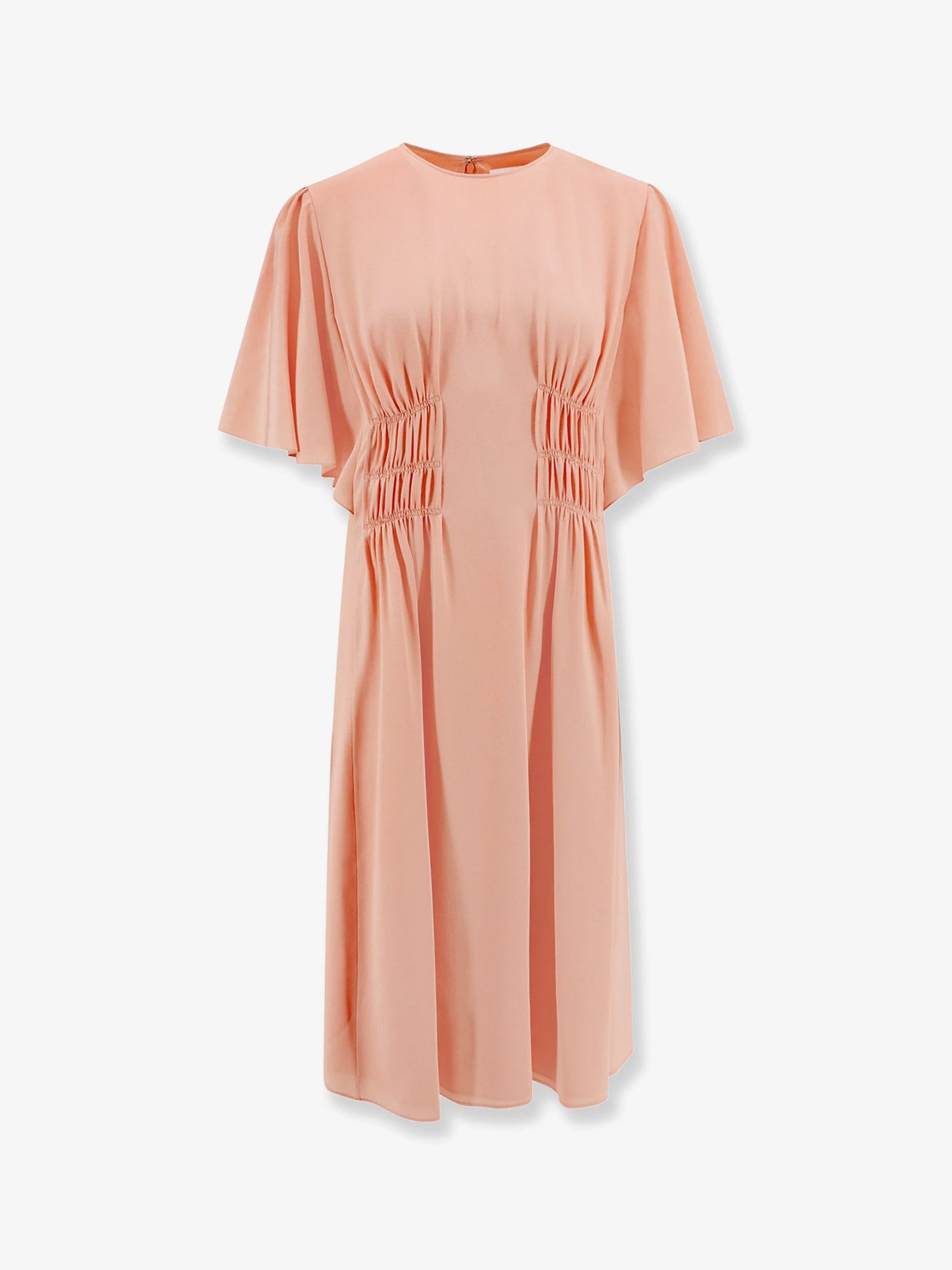 Chloe' Silk Dress With Frontal Drapery