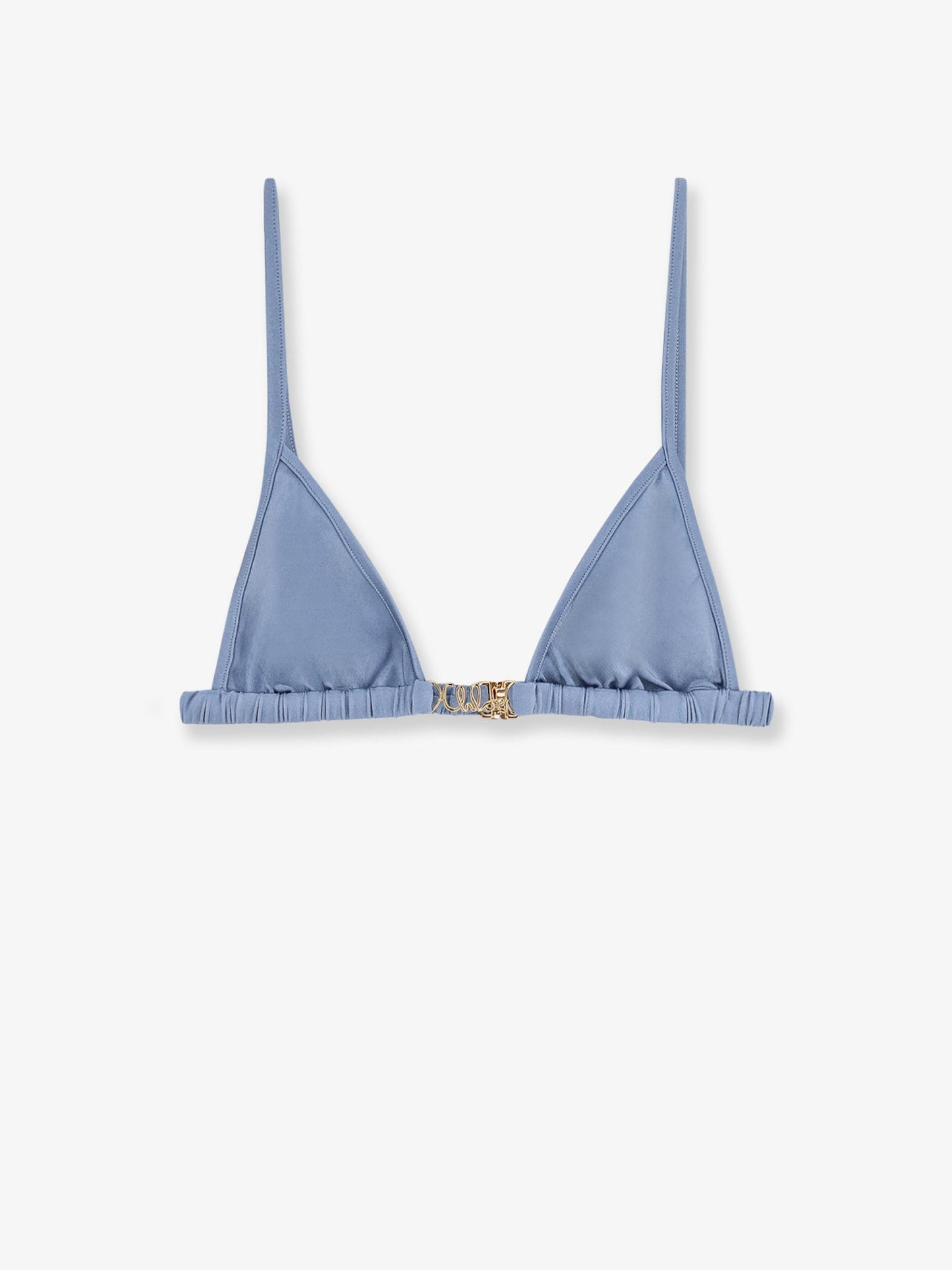 Chloe' Nylon Bikini Top With Logo