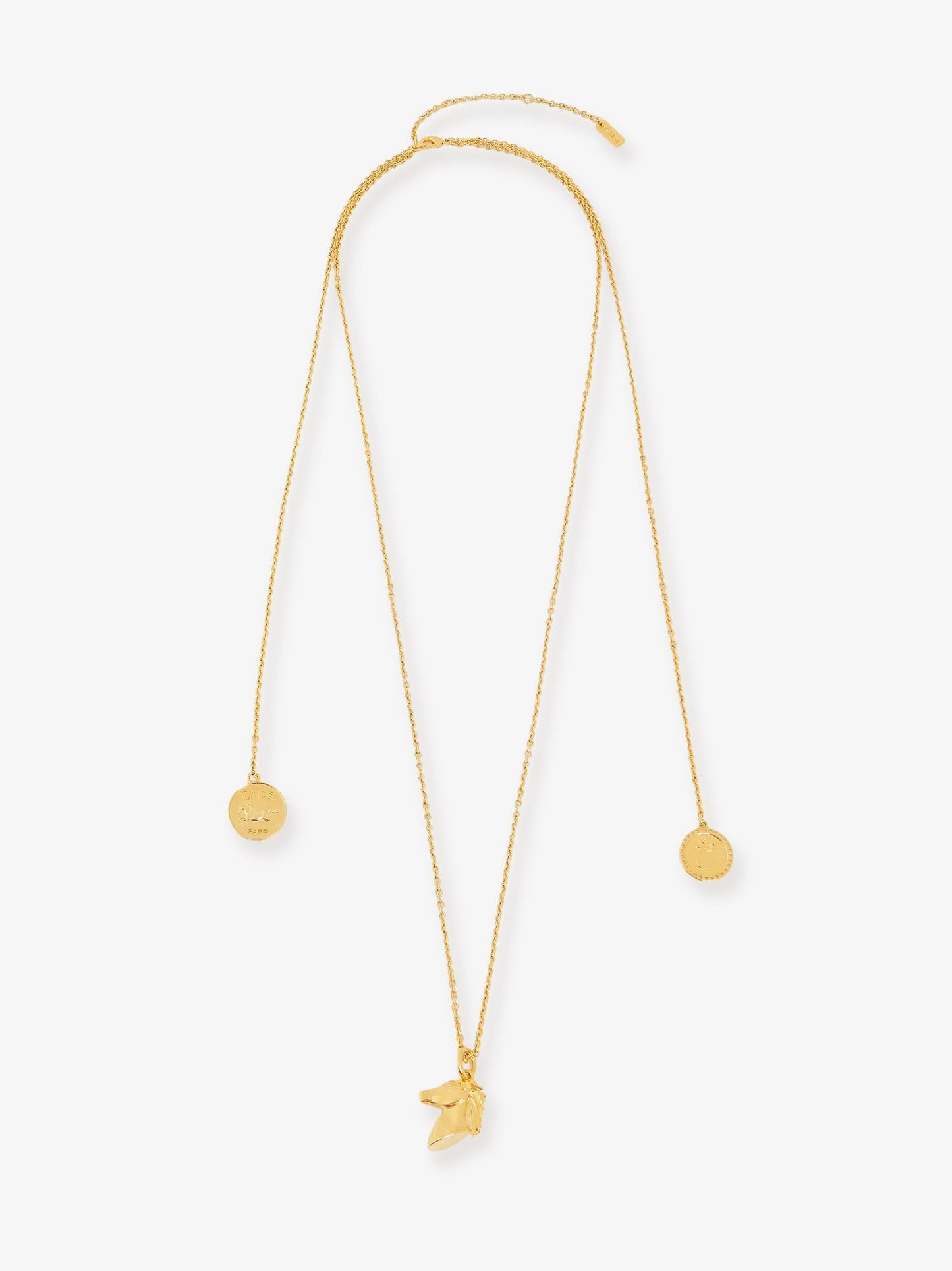 Chloe' Chloé Charms Brass Necklace