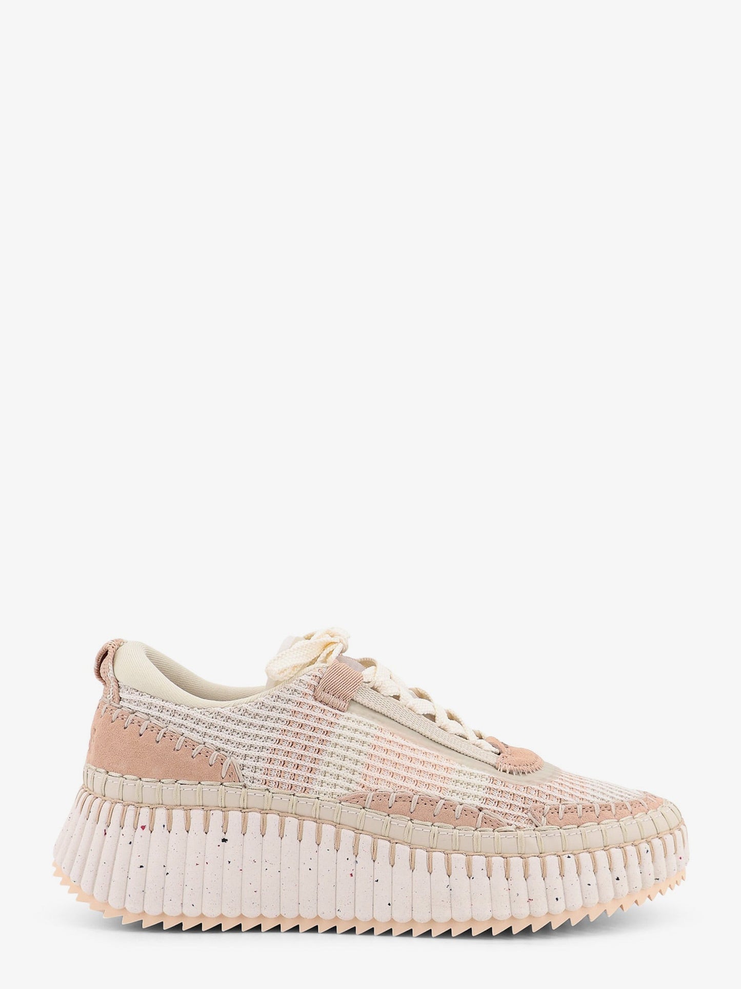 Chloe' Nama Low Top Mesh Sneakers With Suede Inserts