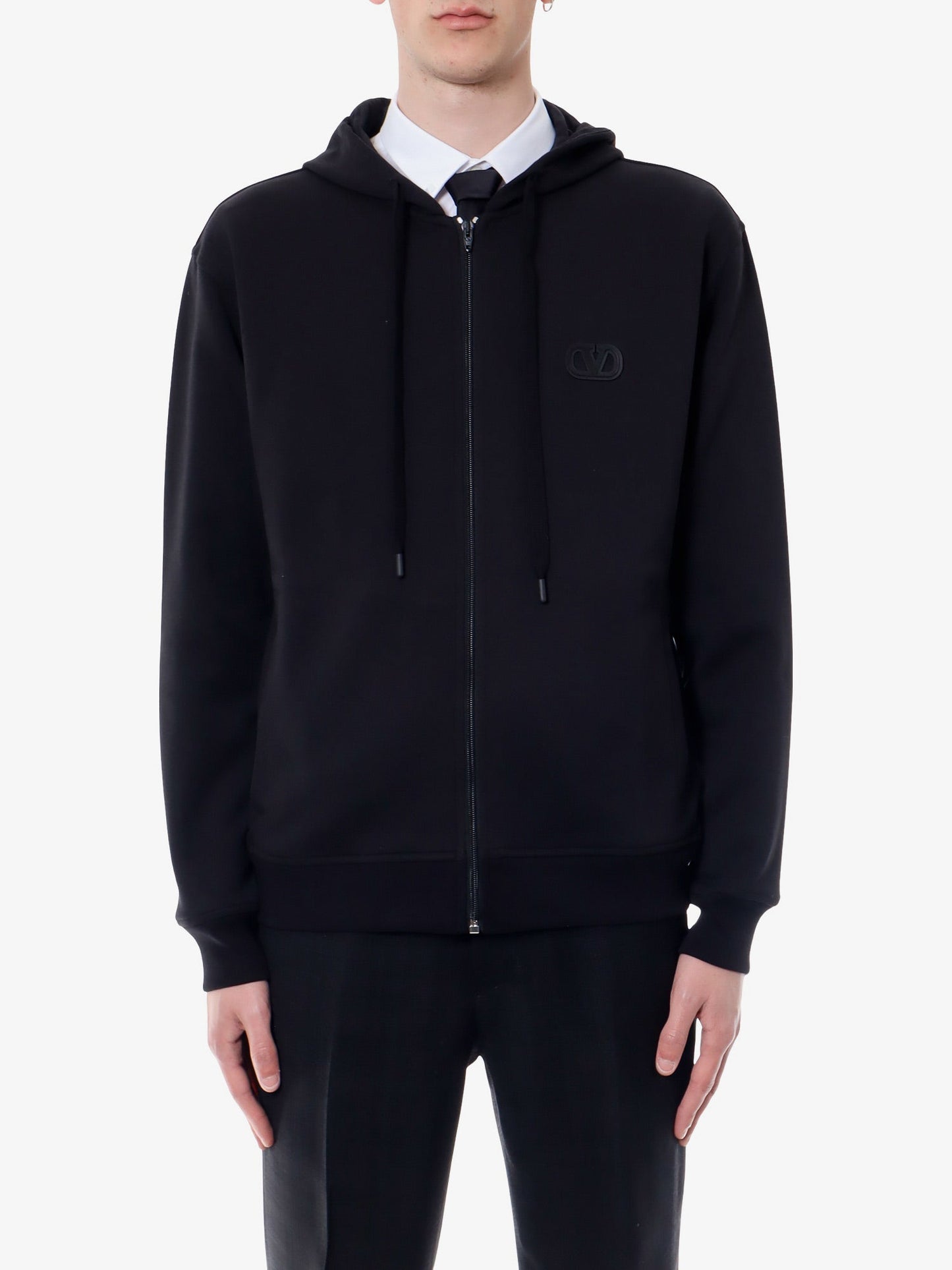 Valentino Cotton Sweatshirt With Vlogo Signature Patch