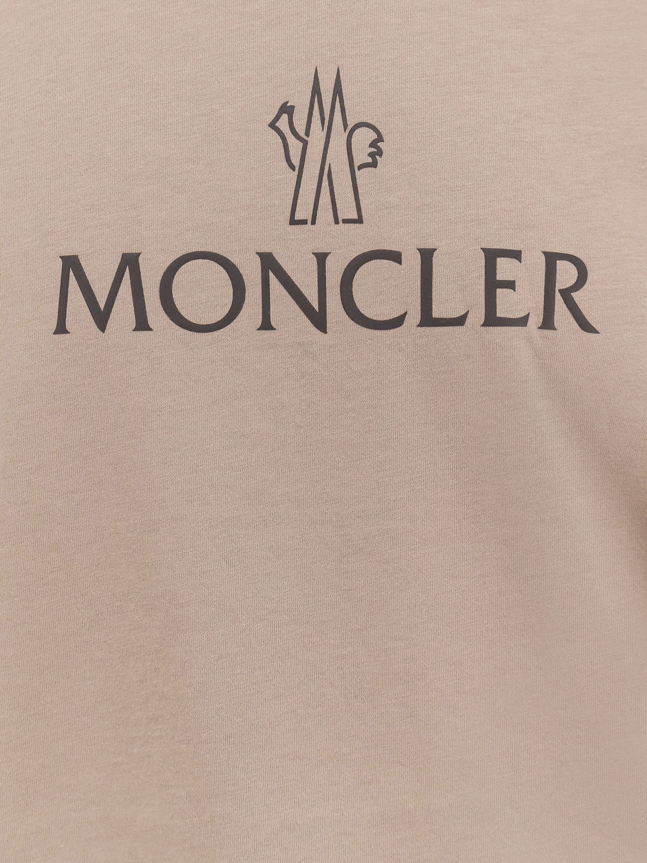 Moncler Cotton T Shirt With Technical Fabric Inserts