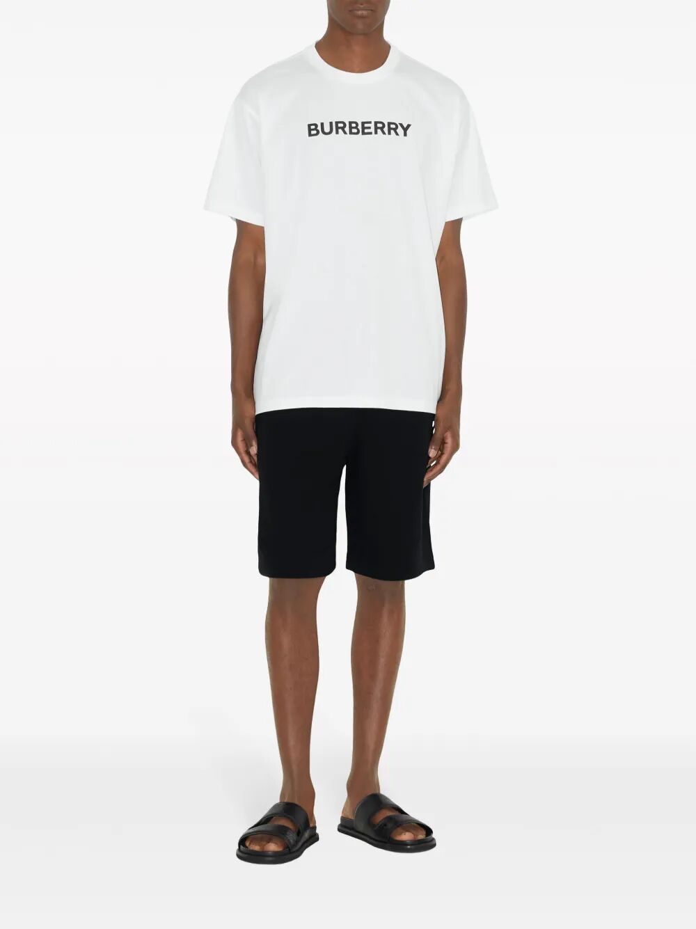 Burberry Logo Print Cotton T Shirt